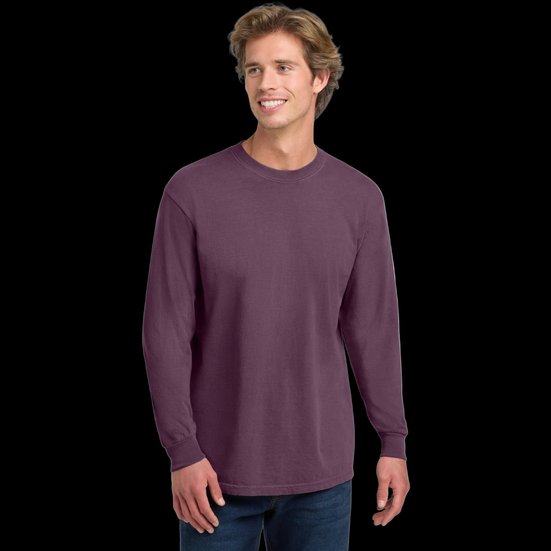 Heavyweight Ring Spun Long Sleeve Tee.