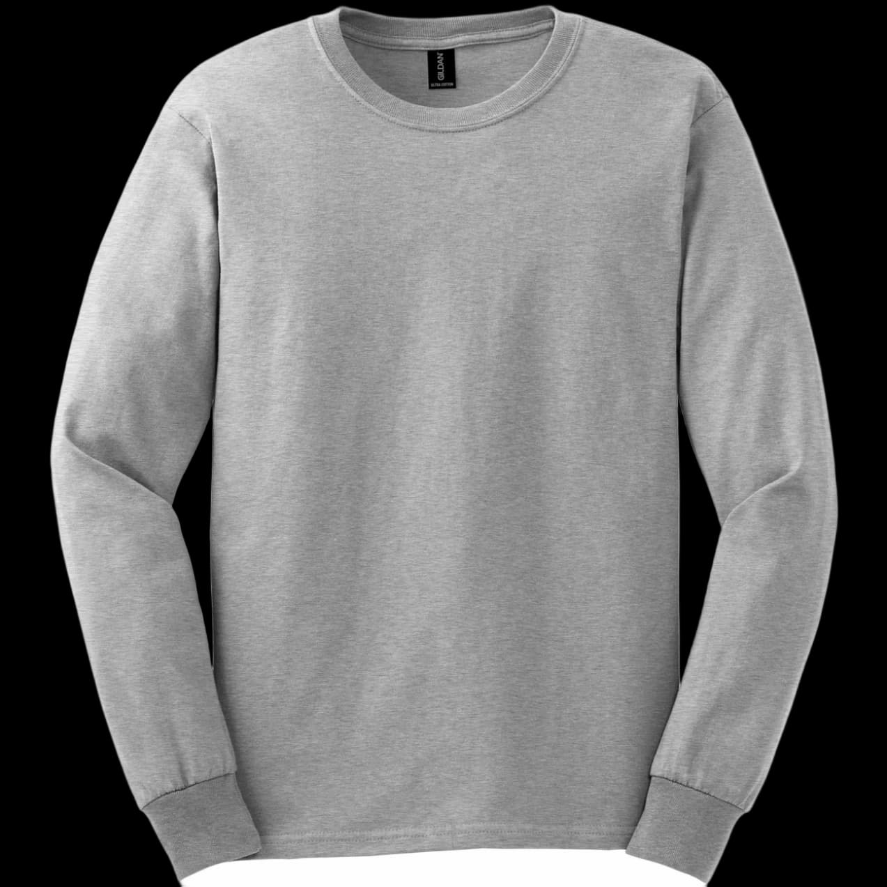 Ultra Cotton 100% US Cotton Long Sleeve T-Shirt. — Ash