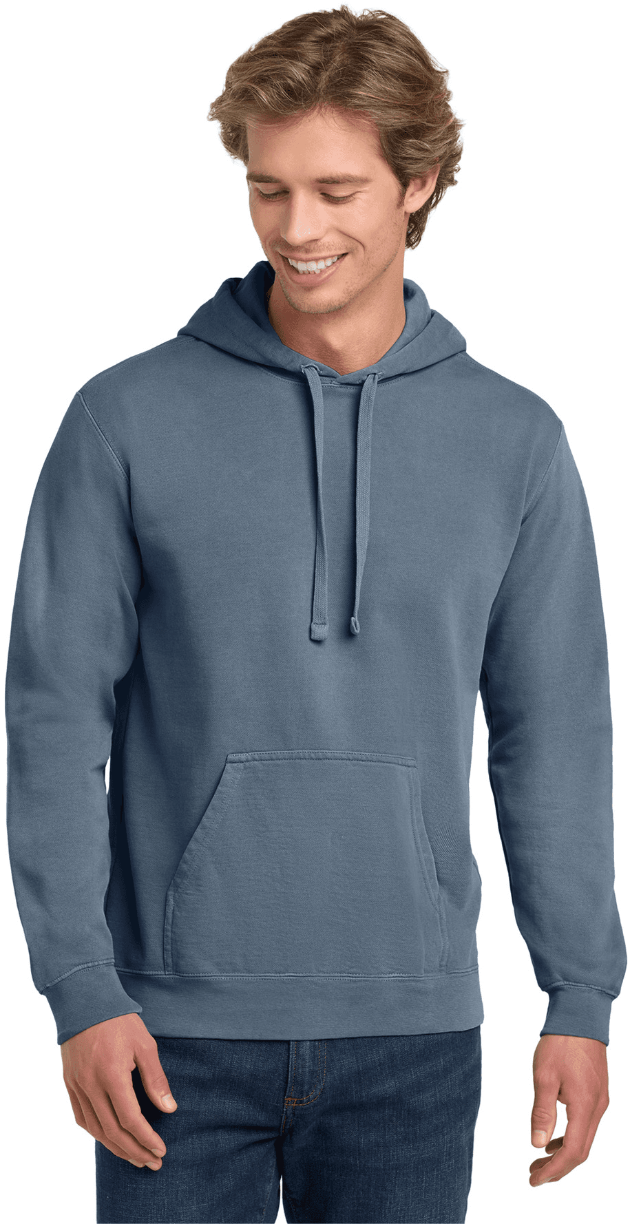 Ring Spun Hooded Sweatshirt.