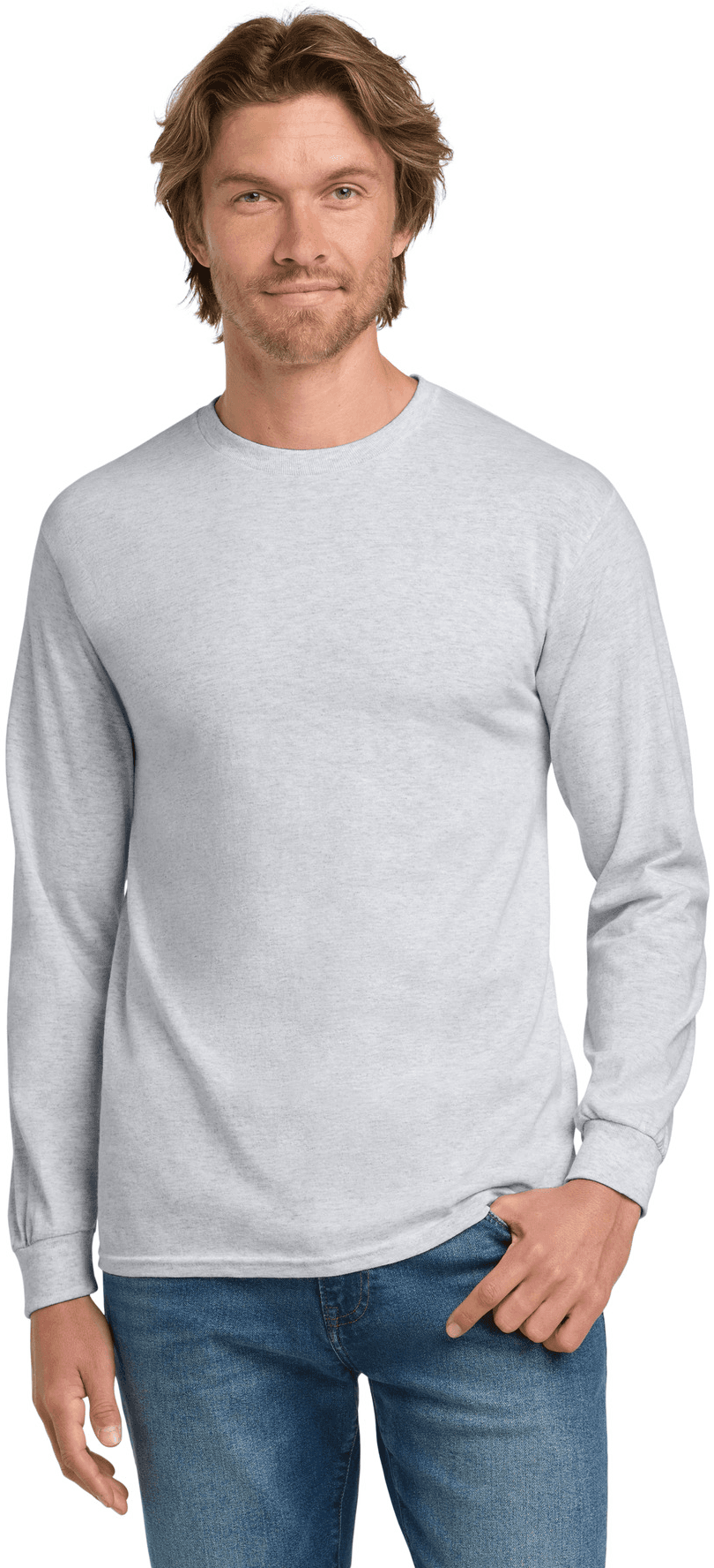 Heavy Cotton 100% Cotton Long Sleeve T-Shirt.