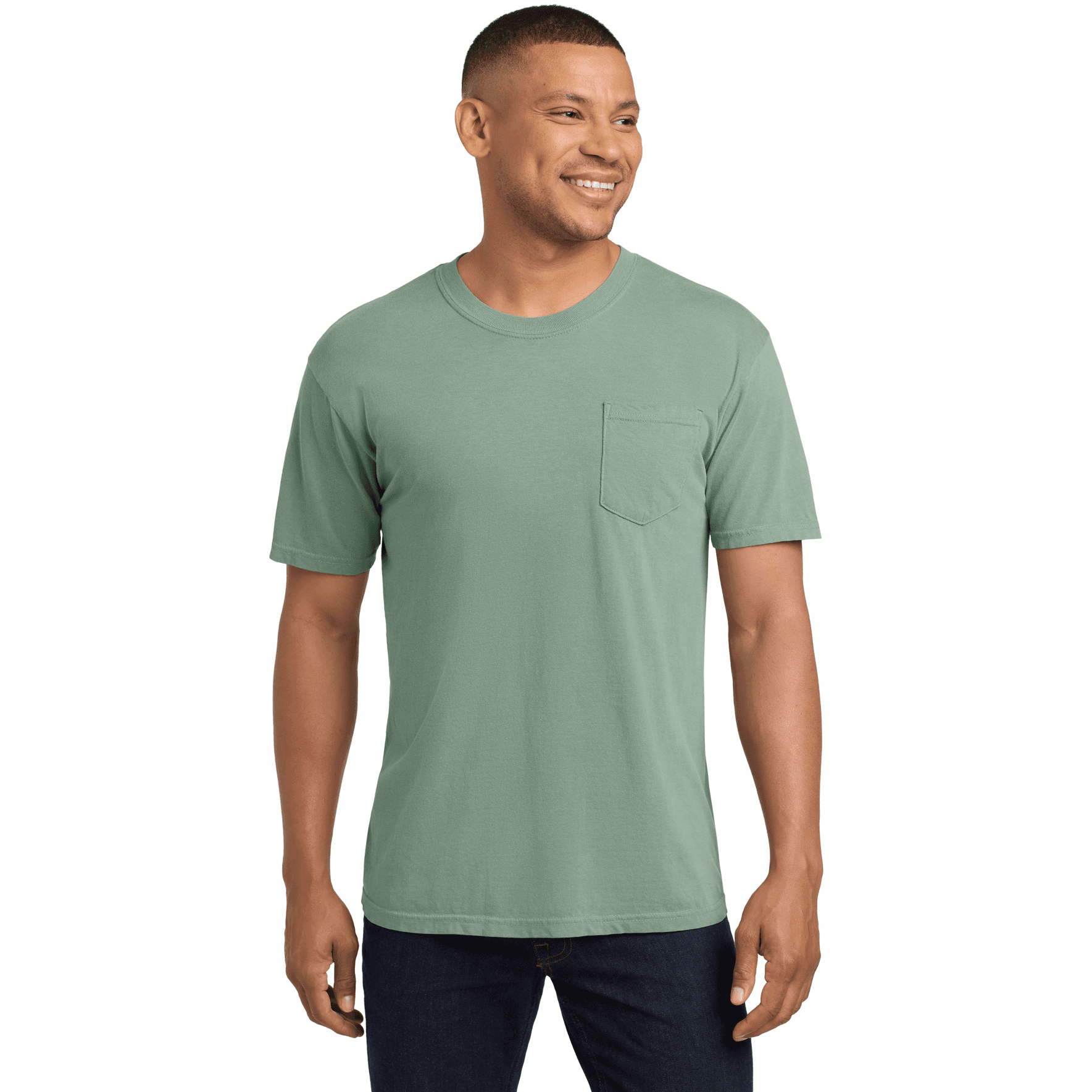 Heavyweight Ring Spun Pocket Tee.