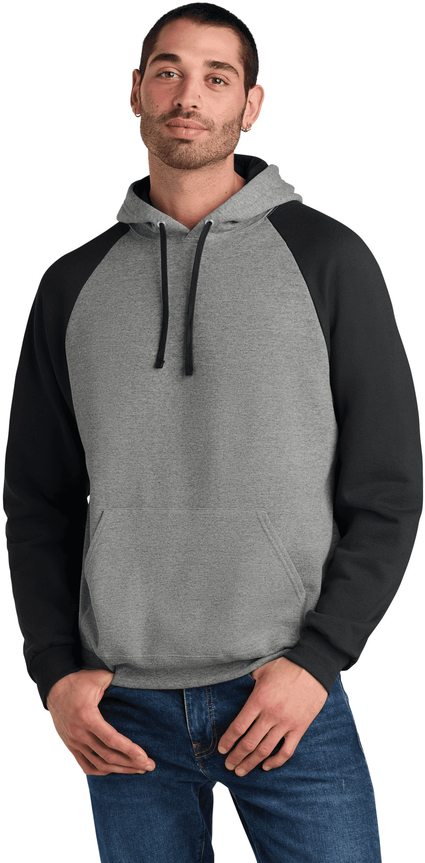 Unisex NuBlend Colorblock Raglan Hoodie Sweatshirt