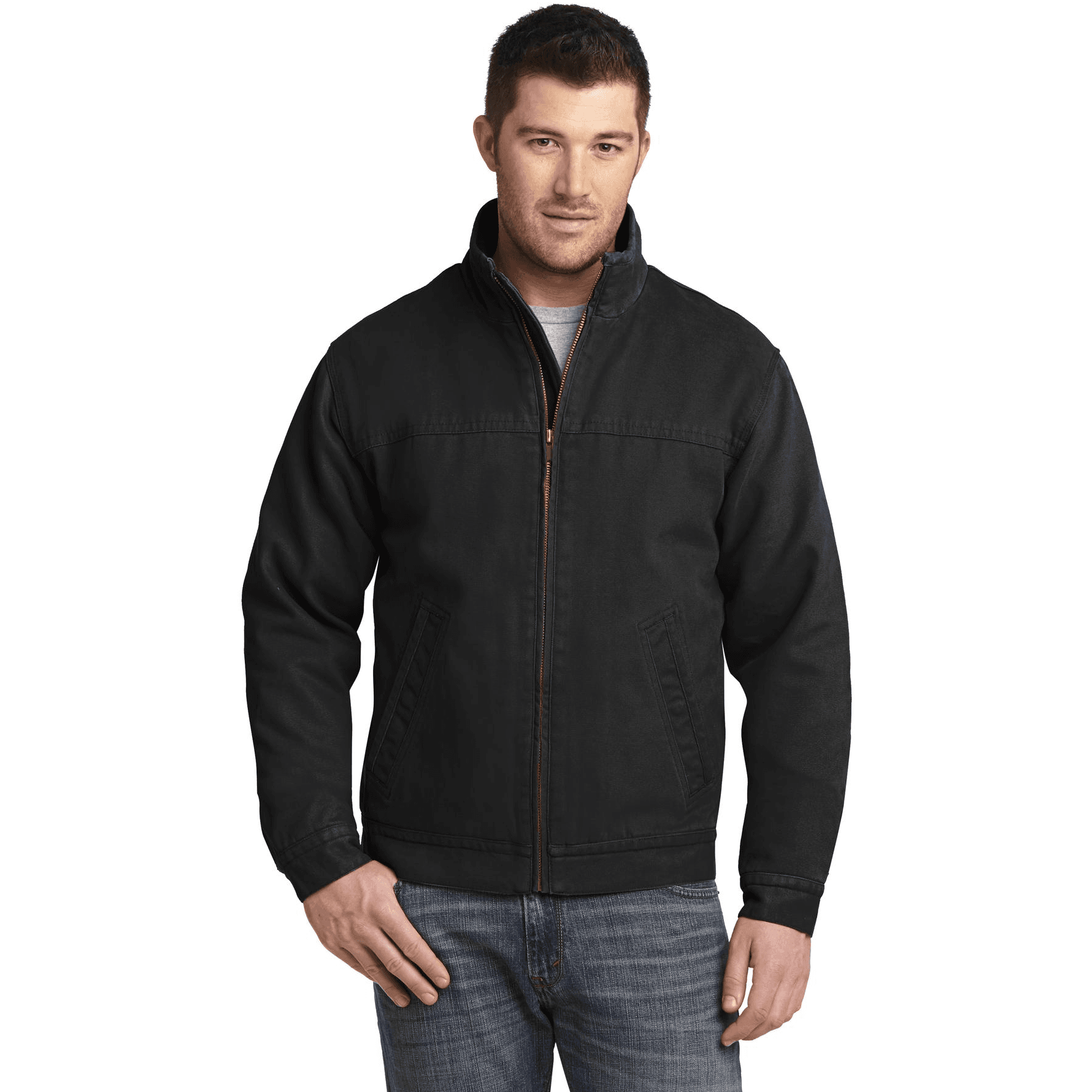 Washed Duck Cloth Flannel-Lined Work Jacket.