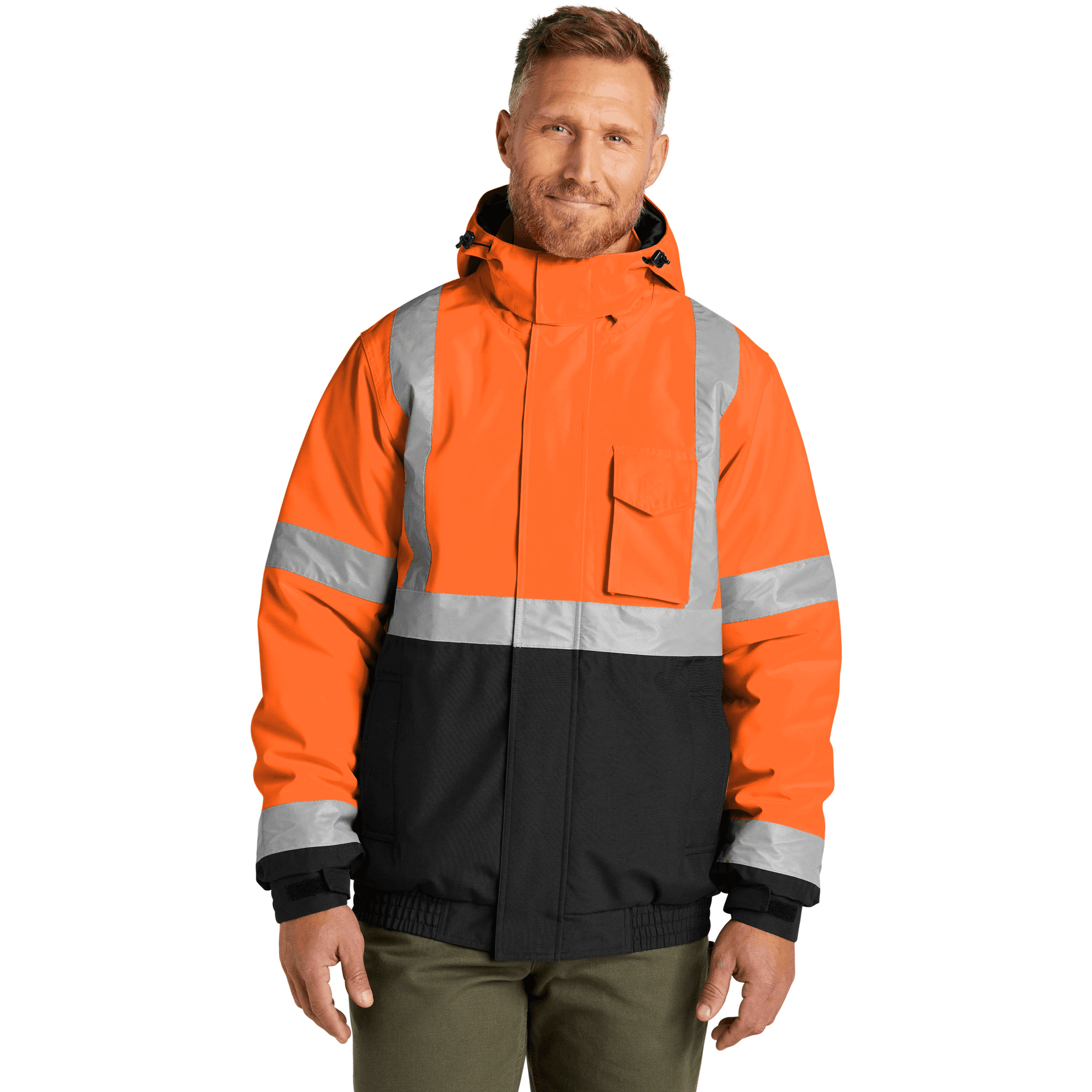 ANSI 107 Class 3 Economy Waterproof Insulated Bomber Jacket