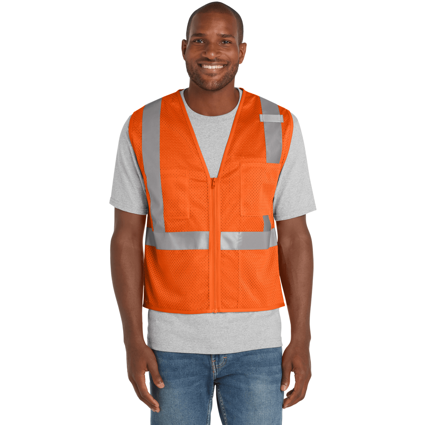 ANSI 107 Class 2 Mesh Zippered Vest.