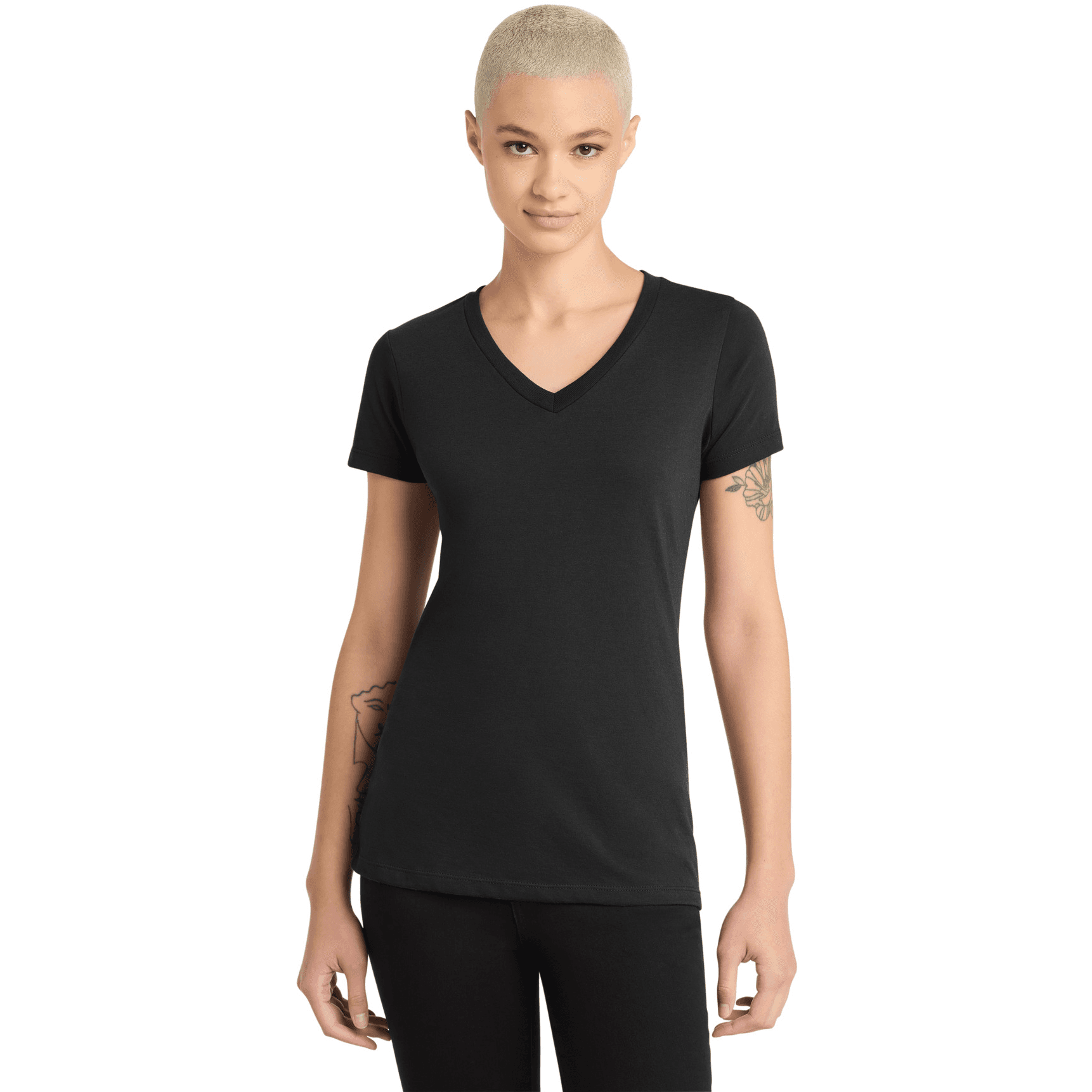 Women's Perfect Blend CVC V-Neck Tee.