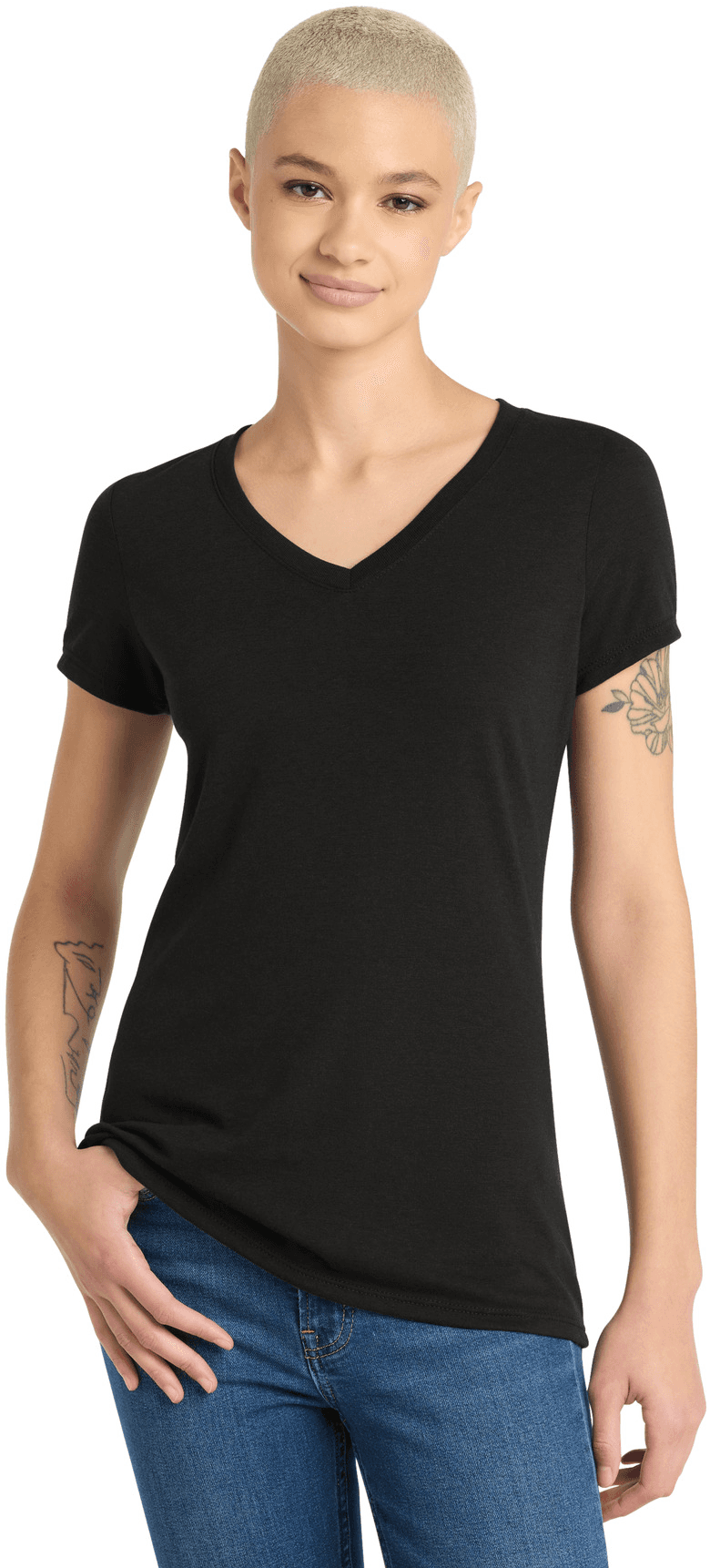 Women's Perfect Tri V-Neck Tee.