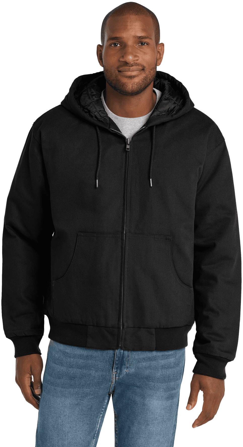 Duck Cloth Hooded Work Jacket.