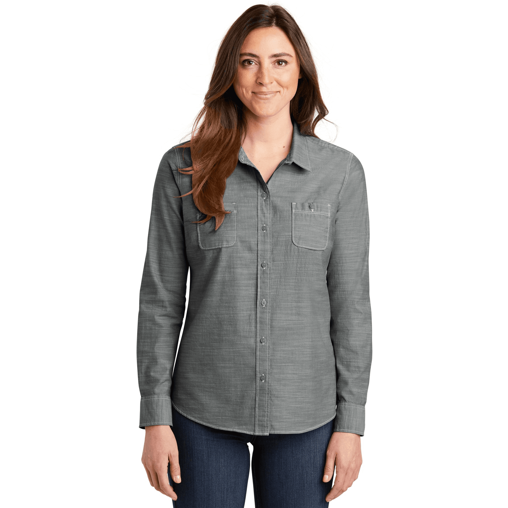 Women's Slub Chambray Shirt.