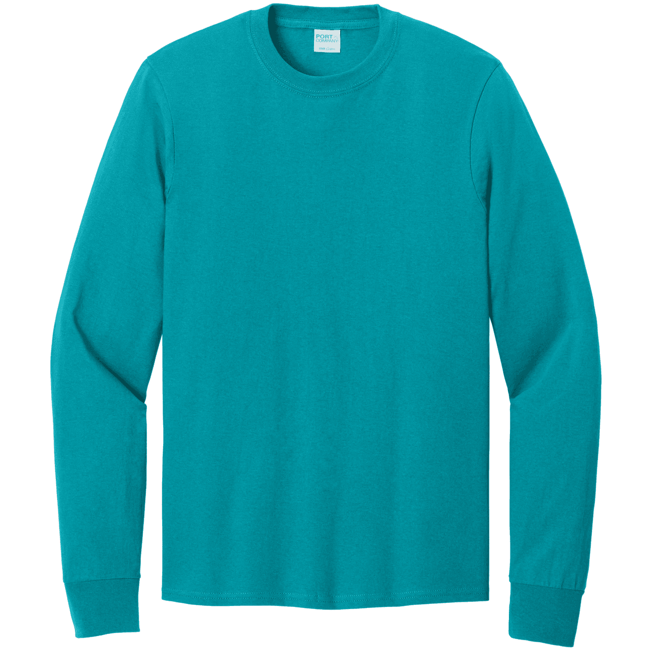 Long Sleeve Core Cotton Tee. — Aquatic Blue