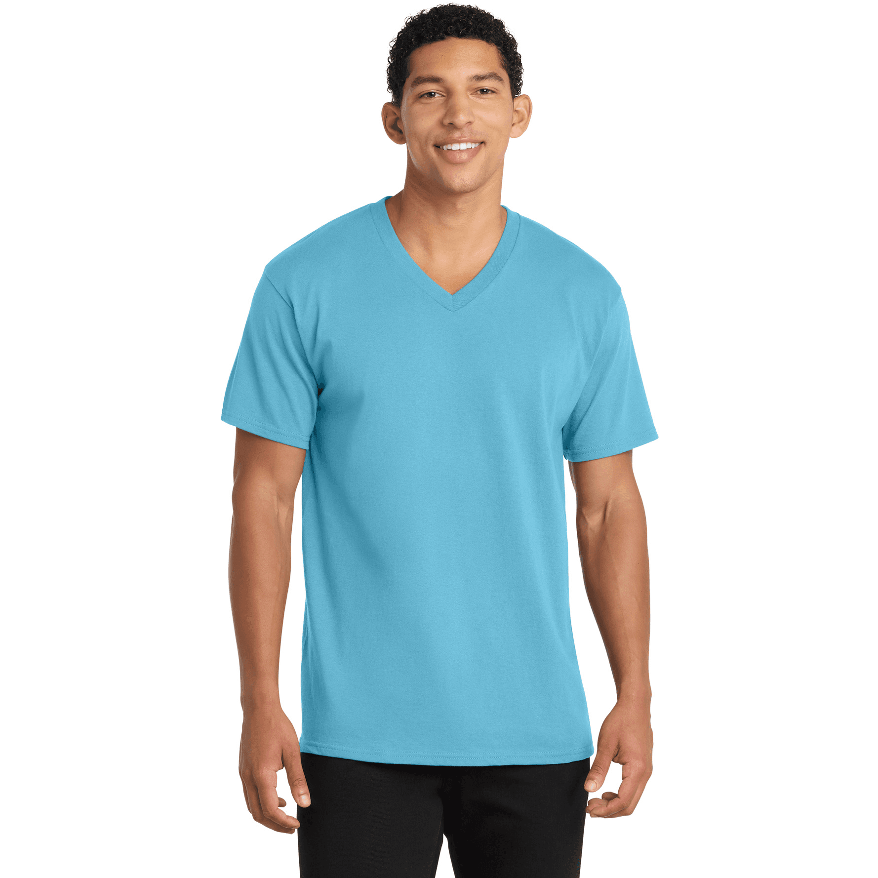 Core Cotton V-Neck Tee.