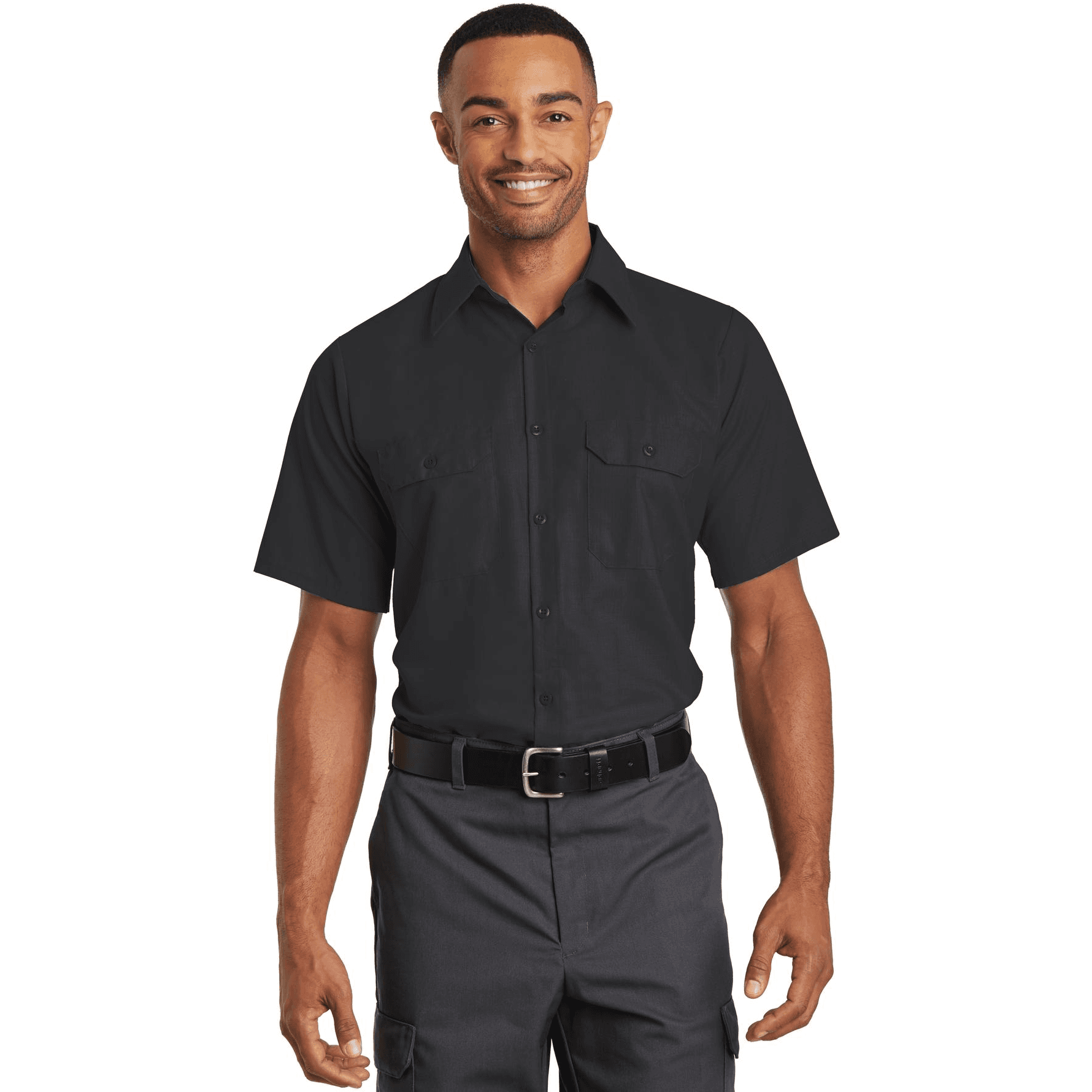Short Sleeve Solid Ripstop Shirt.