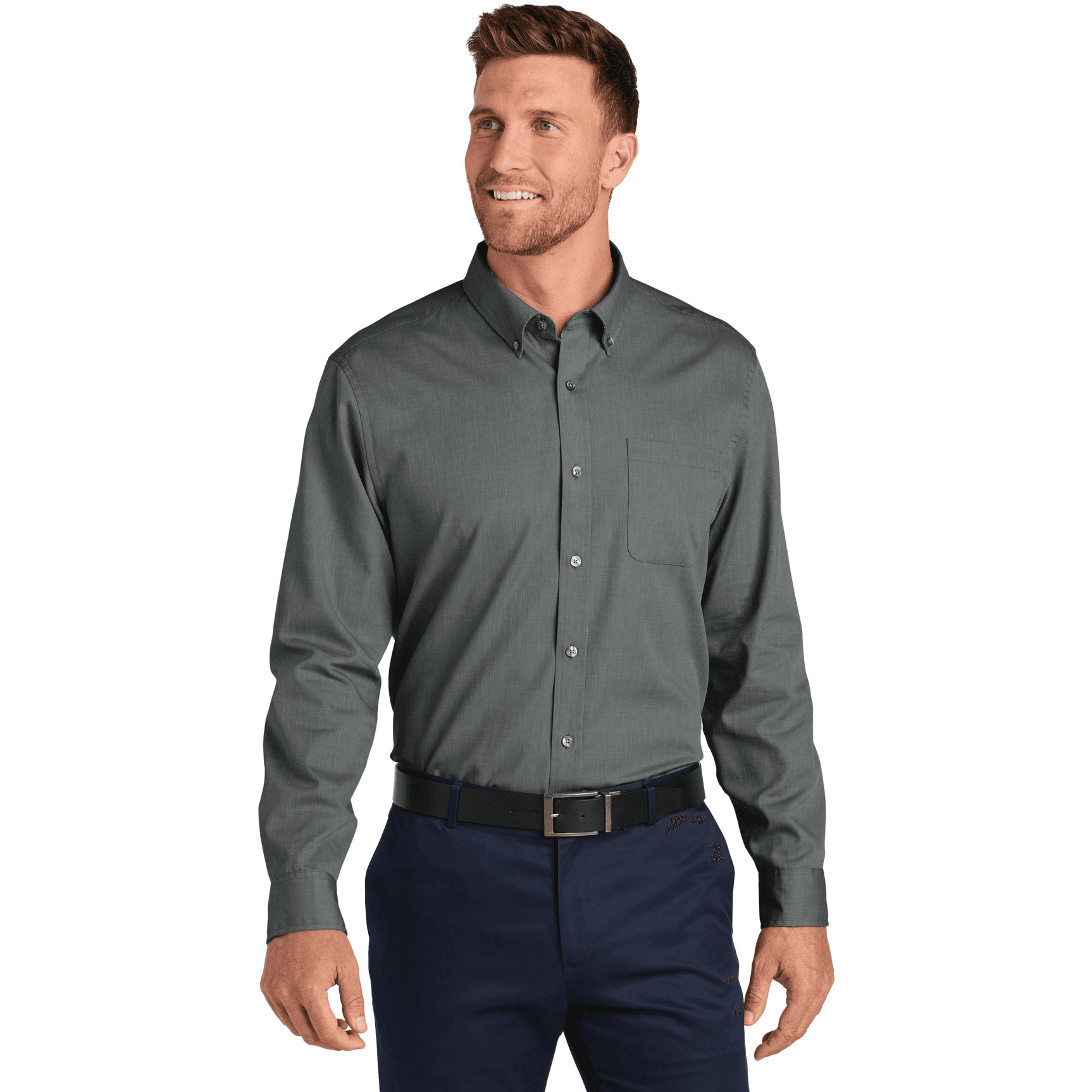 Long Sleeve Nailhead Easy Care Shirt