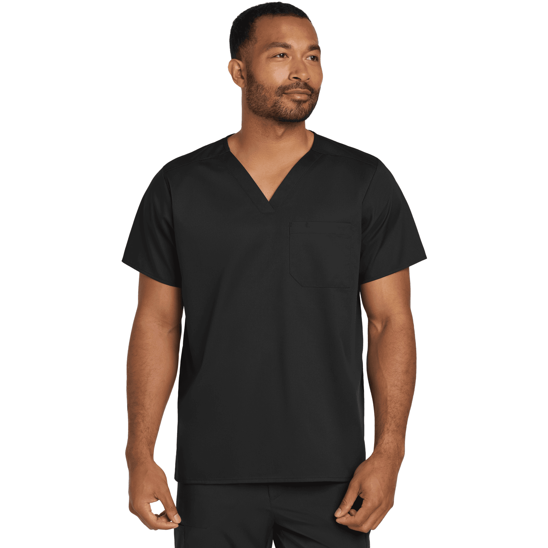 Unisex WorkFlex Chest Pocket V-Neck Top