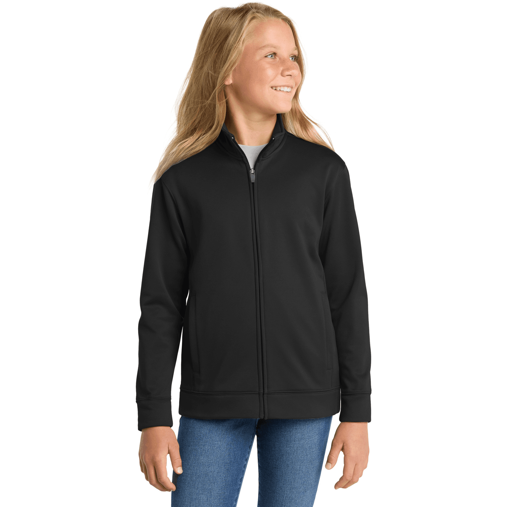 Youth Sport-Wick Fleece Full-Zip Jacket.