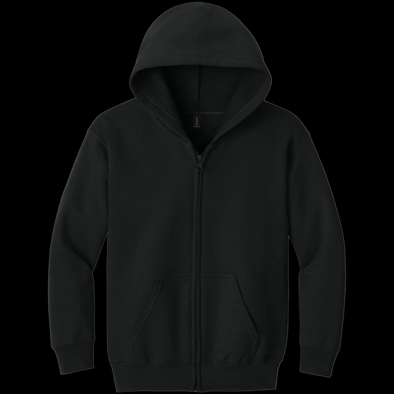 Youth Heavy Blend Full-Zip Hooded Sweatshirt.