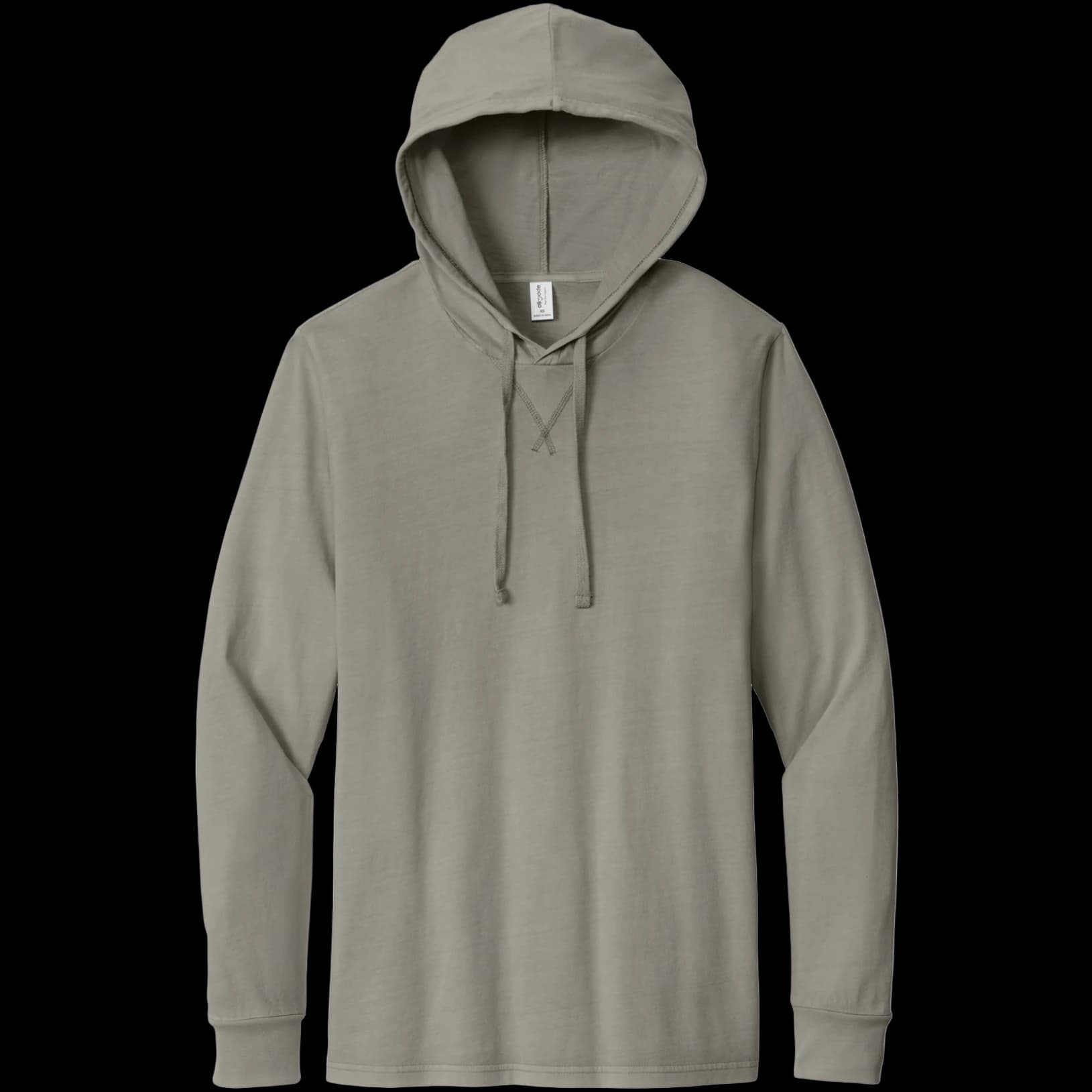 Unisex Mineral Dye Organic Cotton Hoodie Tee — Driftwood Grey