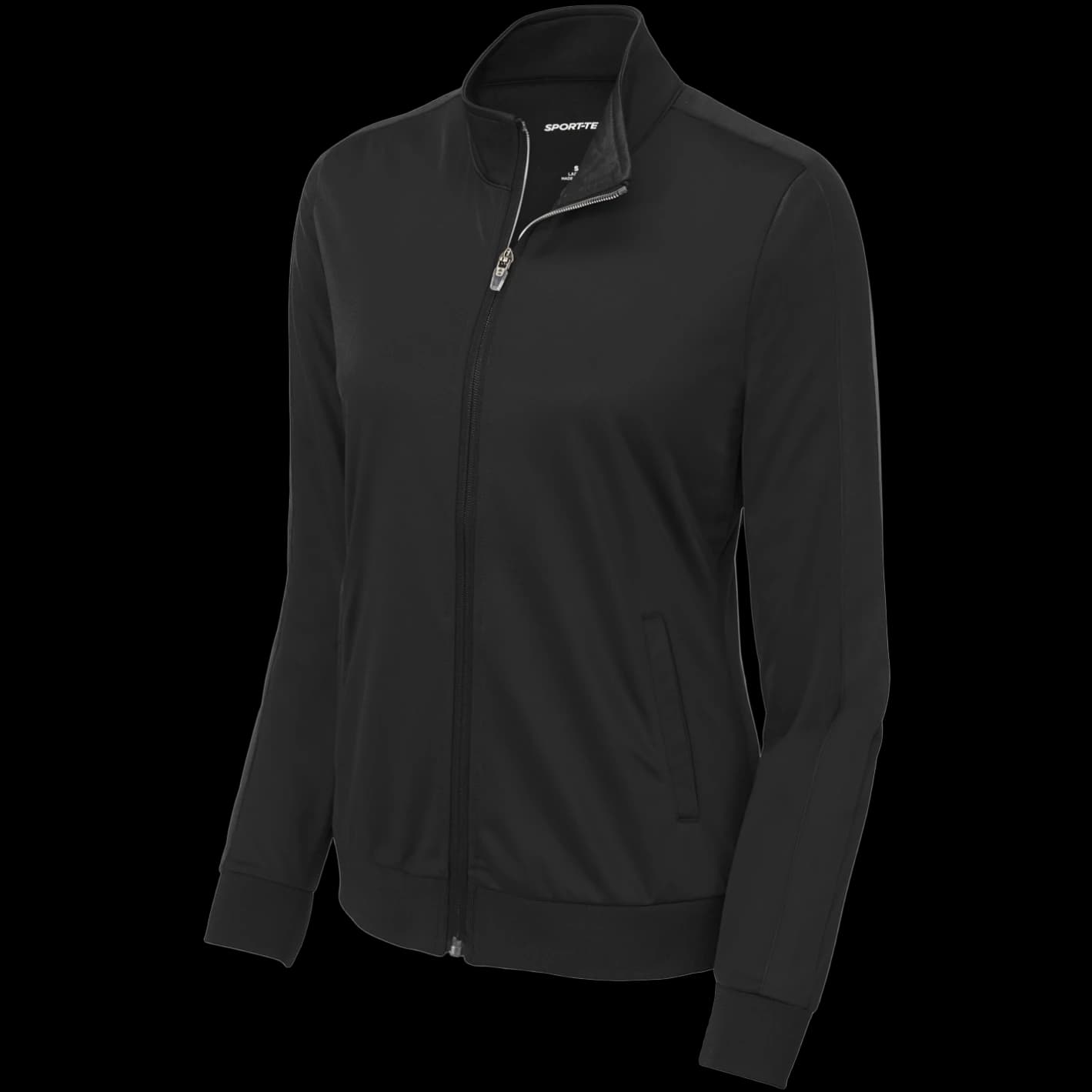 Ladies Tricot Sleeve Stripe Track Jacket.