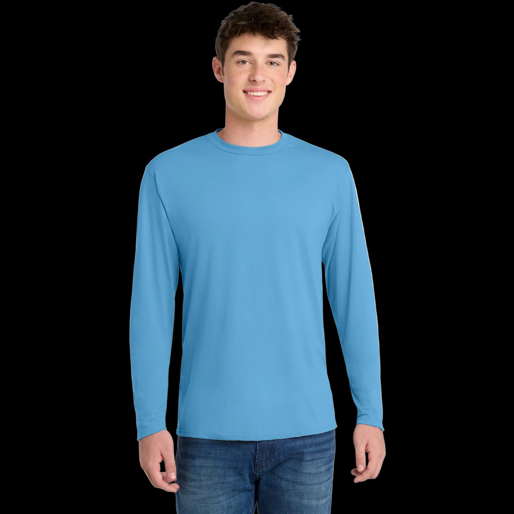 Long Sleeve Performance Blend Tee.