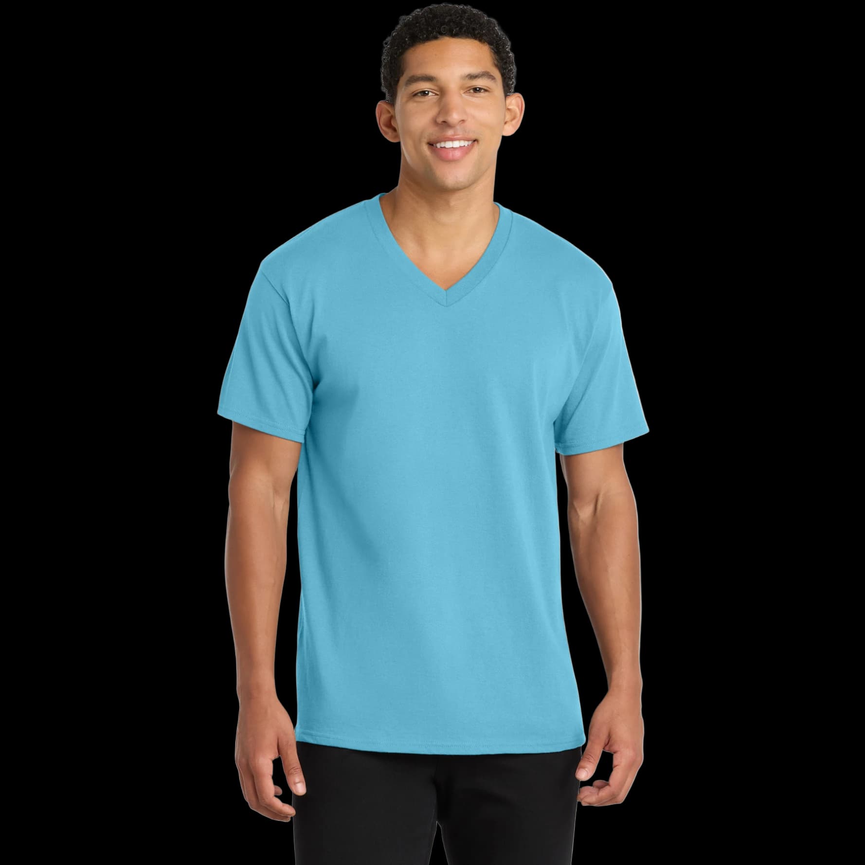 Core Cotton V-Neck Tee.