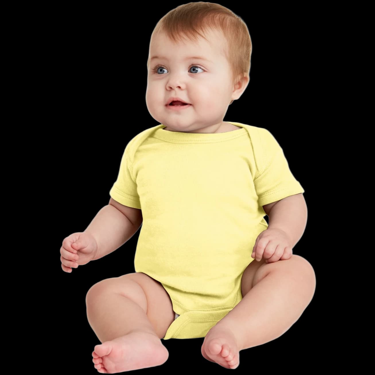 Infant Short Sleeve Baby Rib Bodysuit.