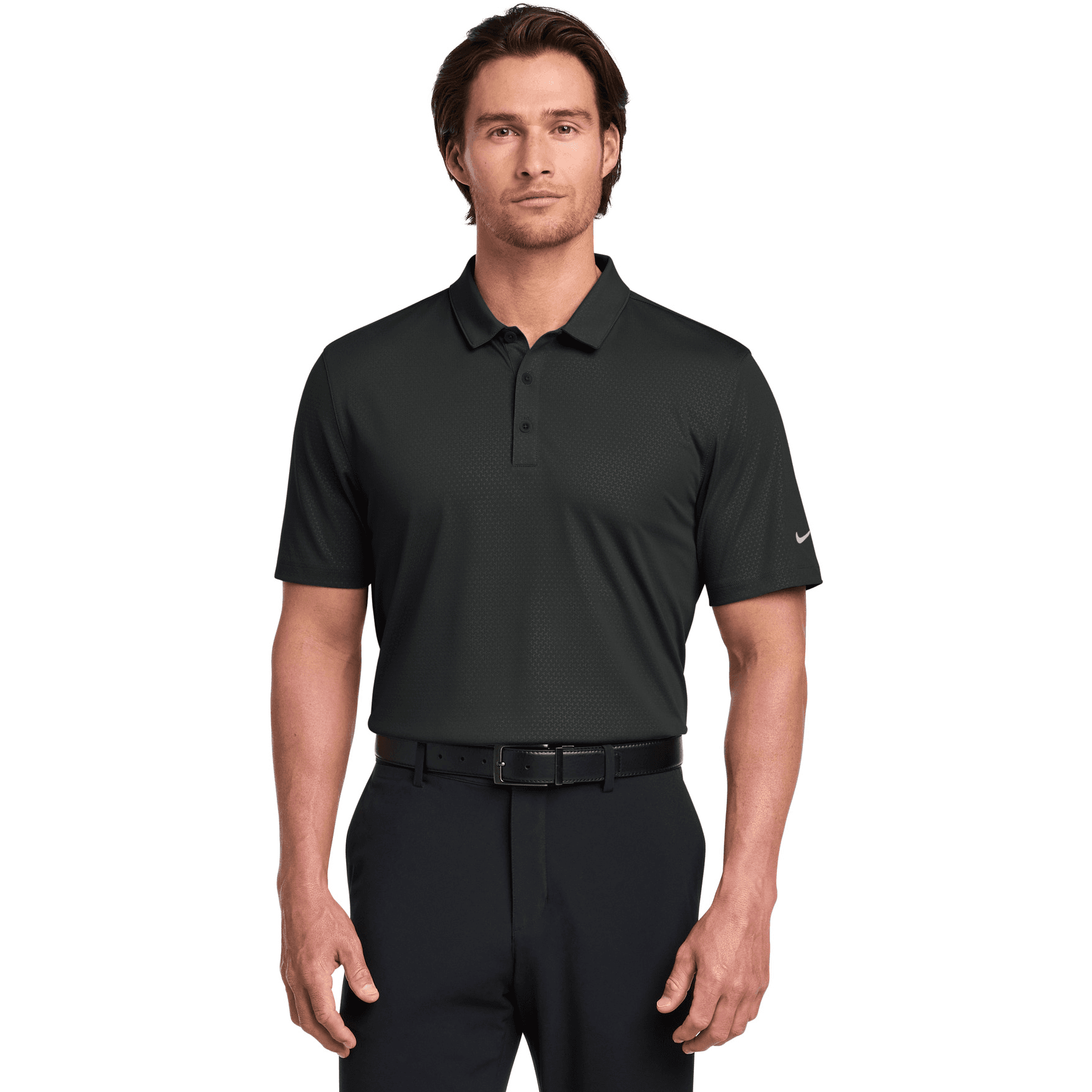 Dri-FIT Embossed Tri-Blade Polo.