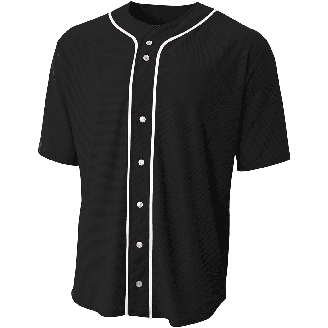 Short Sleeve Full-Button Baseball Top