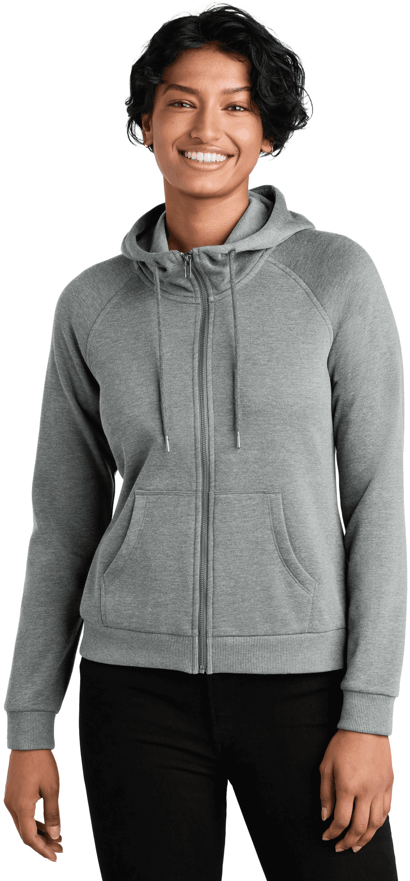 Women's Organic CVC Fleece Full-Zip Hoodie