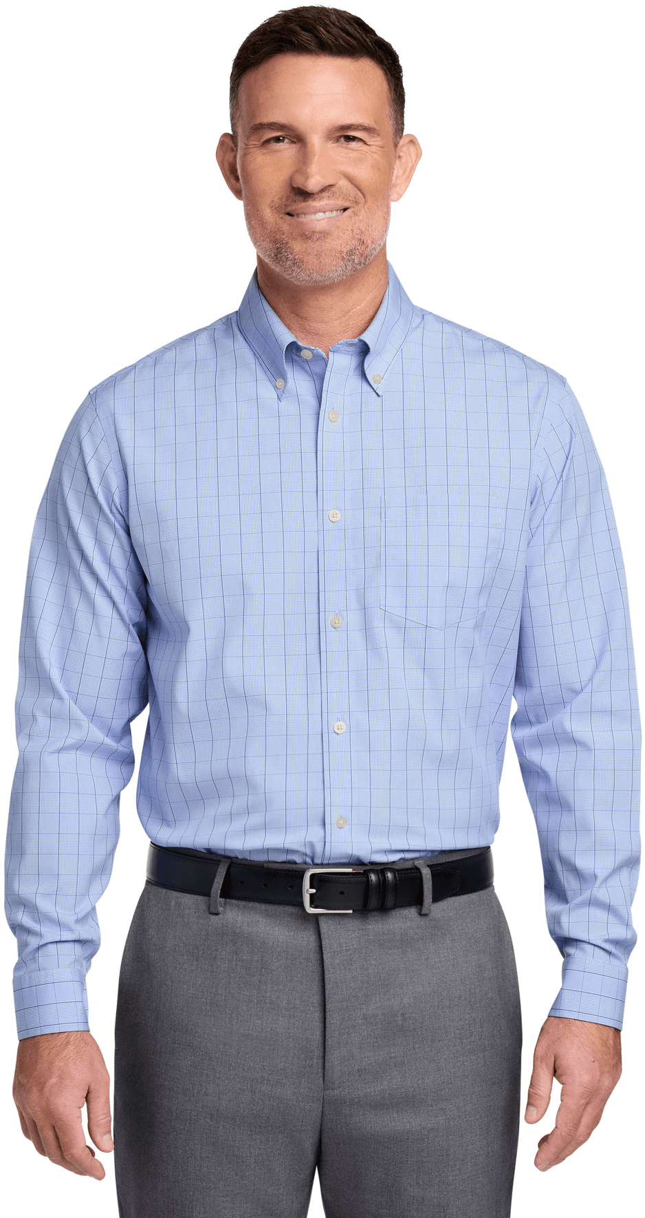 Wrinkle-Free Stretch Patterned Shirt