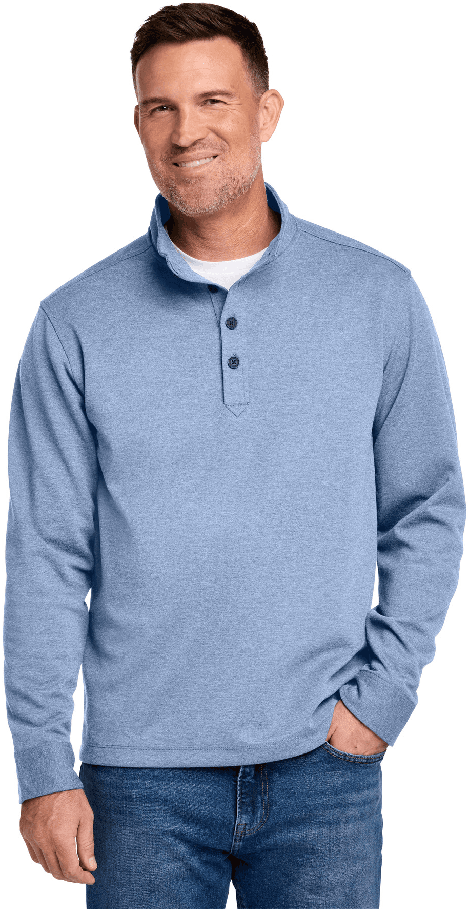 Mid-Layer Stretch 1/2-Button