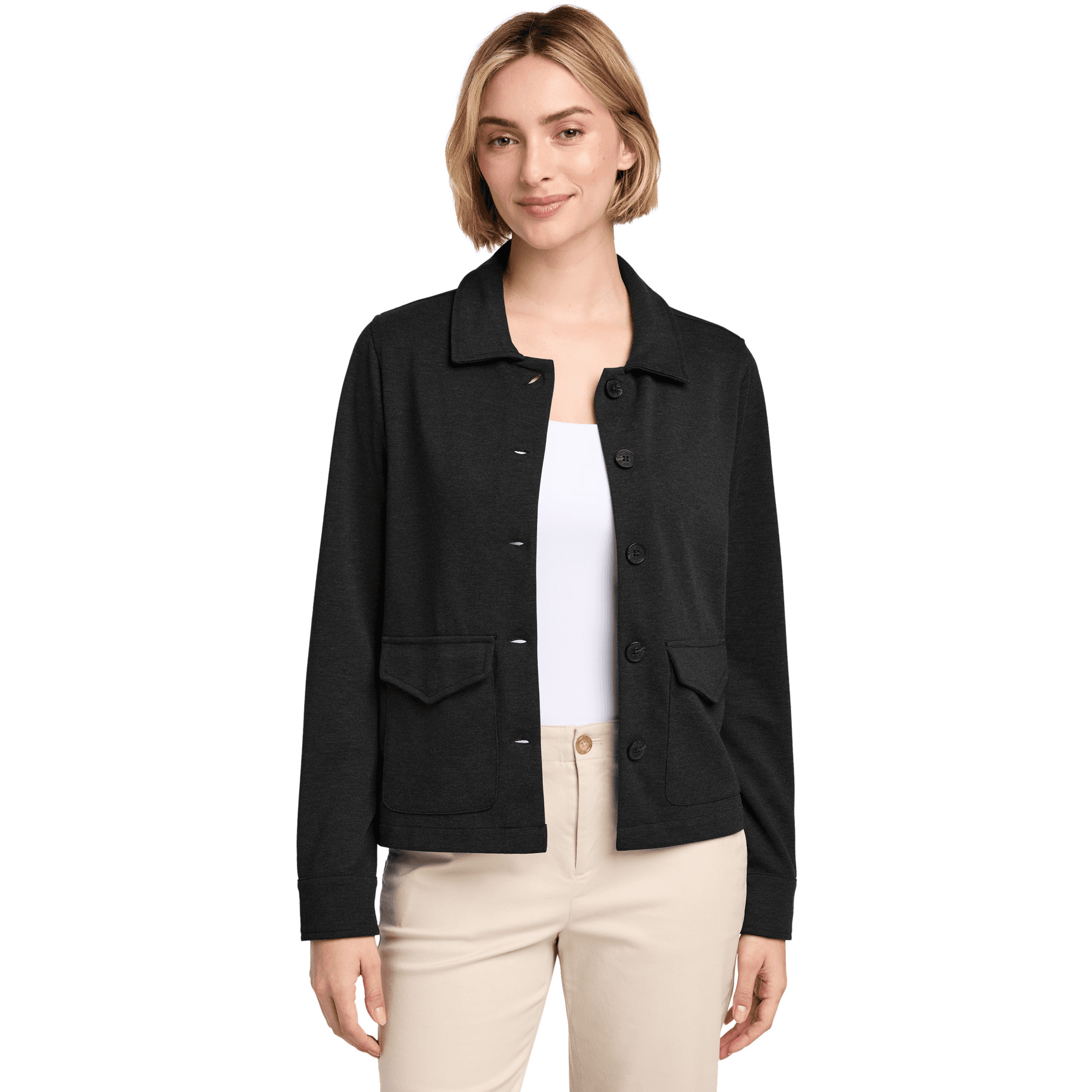 Women's Mid-Layer Stretch Button Jacket