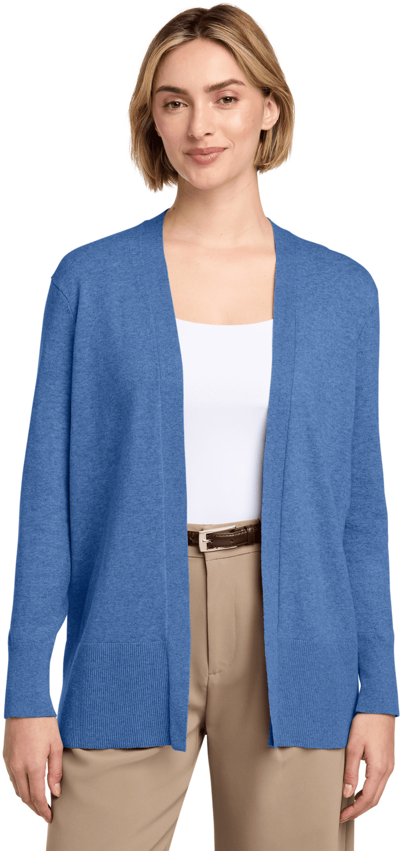 Women's Cotton Stretch Long Cardigan Sweater