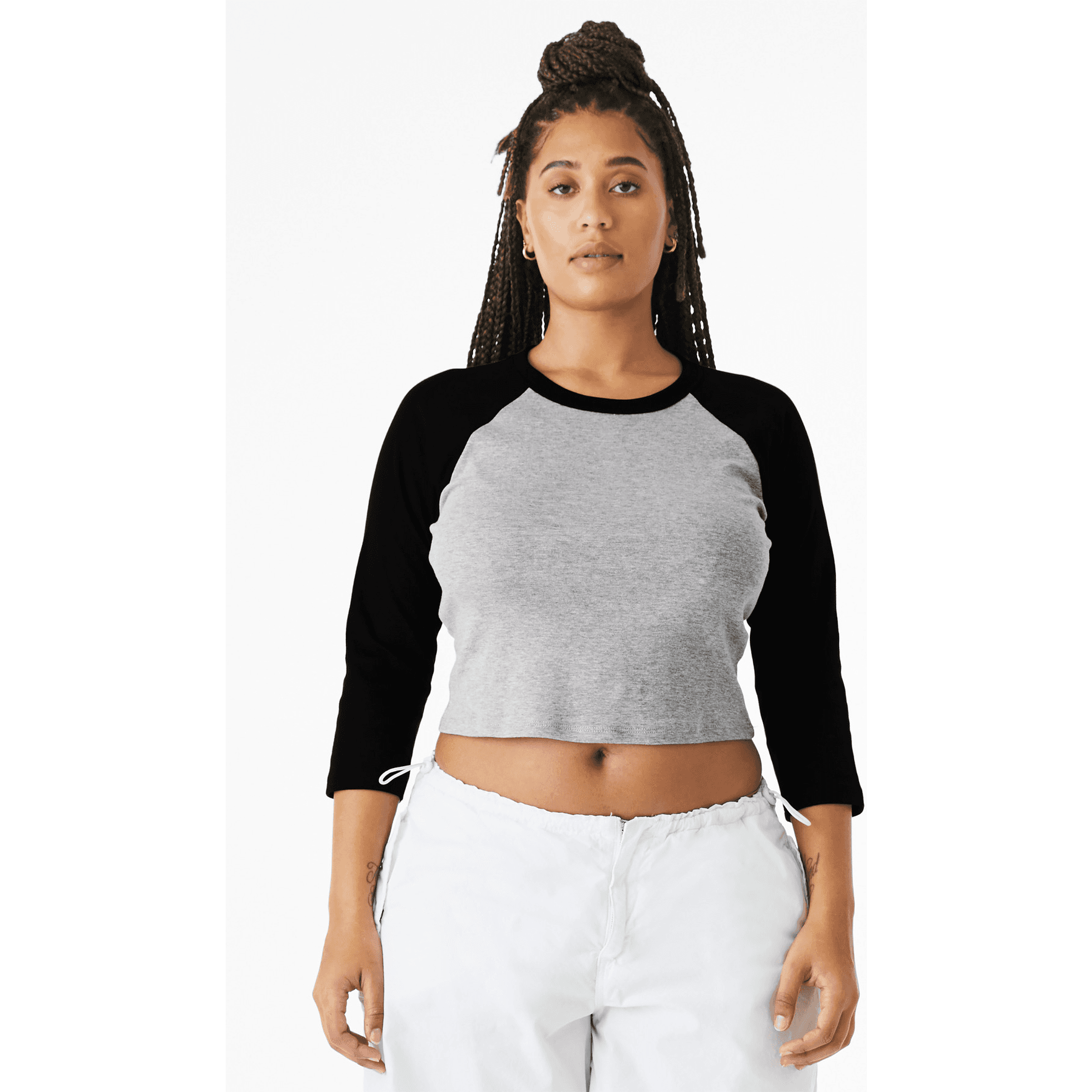 BELLA+CANVAS Women's Micro Rib 3/4 Raglan Baby Tee