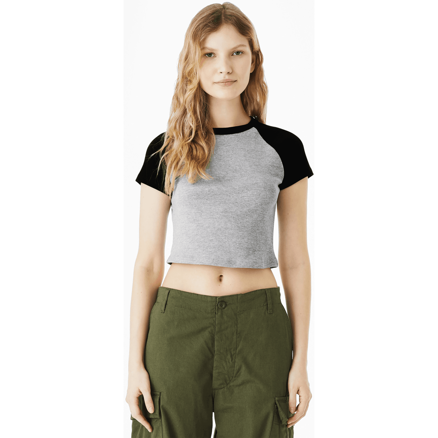 BELLA+CANVAS Women's Micro Rib Raglan Baby Tee