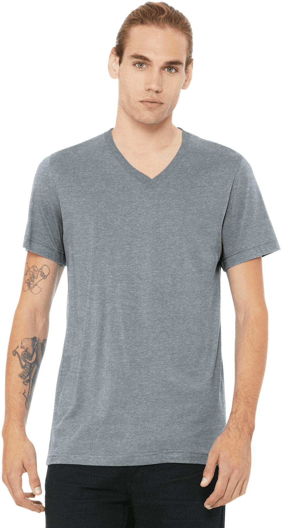 BELLA+CANVAS Unisex Heather CVC V-Neck Tee