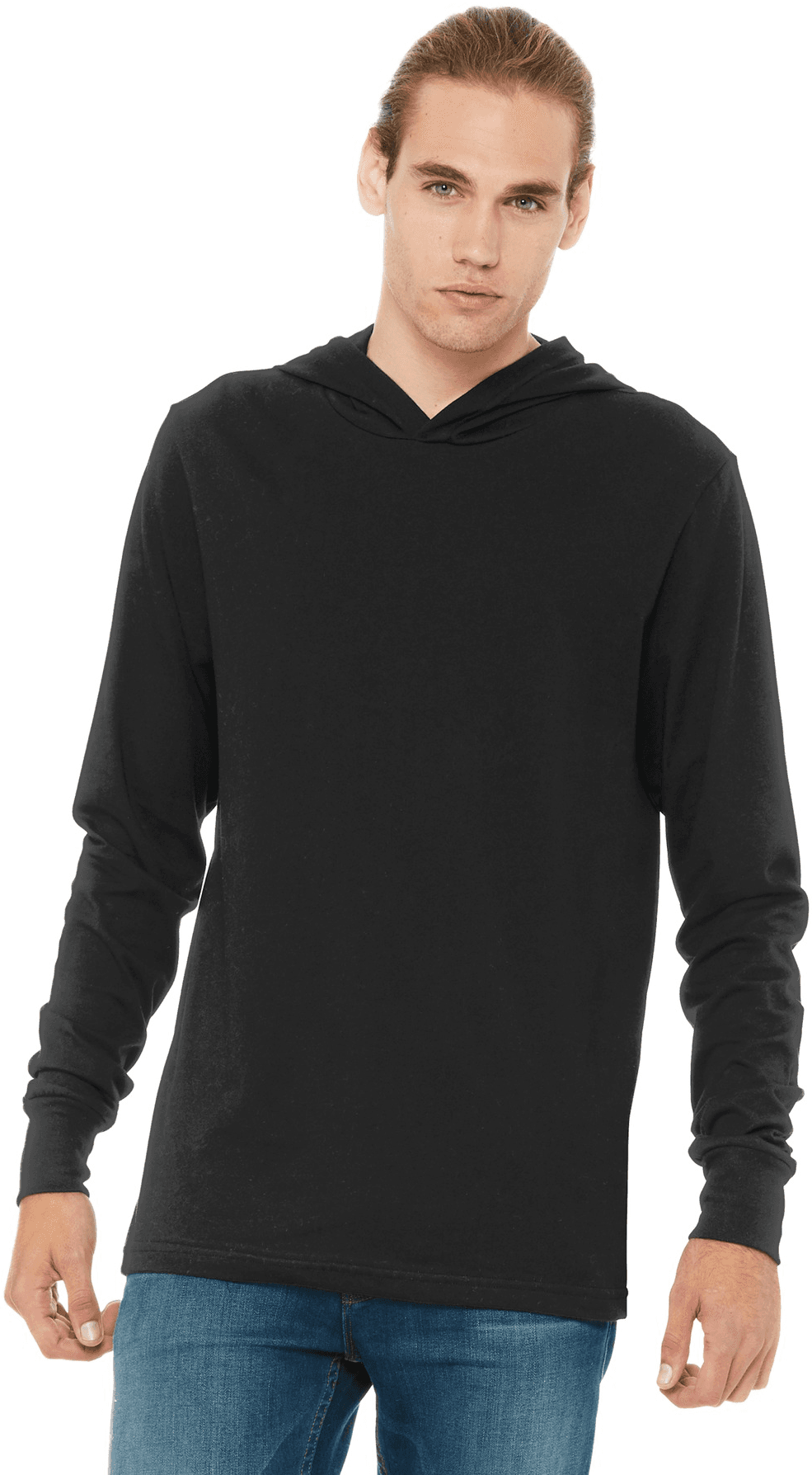 BELLA+CANVAS Unisex Jersey Long Sleeve Hoodie.