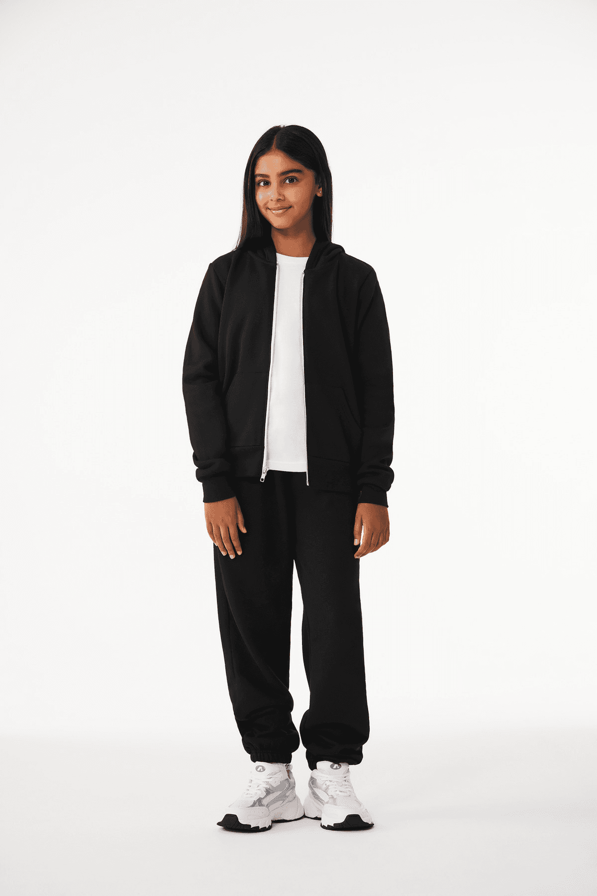 BELLA+CANVAS Youth Sponge Fleece Full-Zip Hooded Sweatshirt