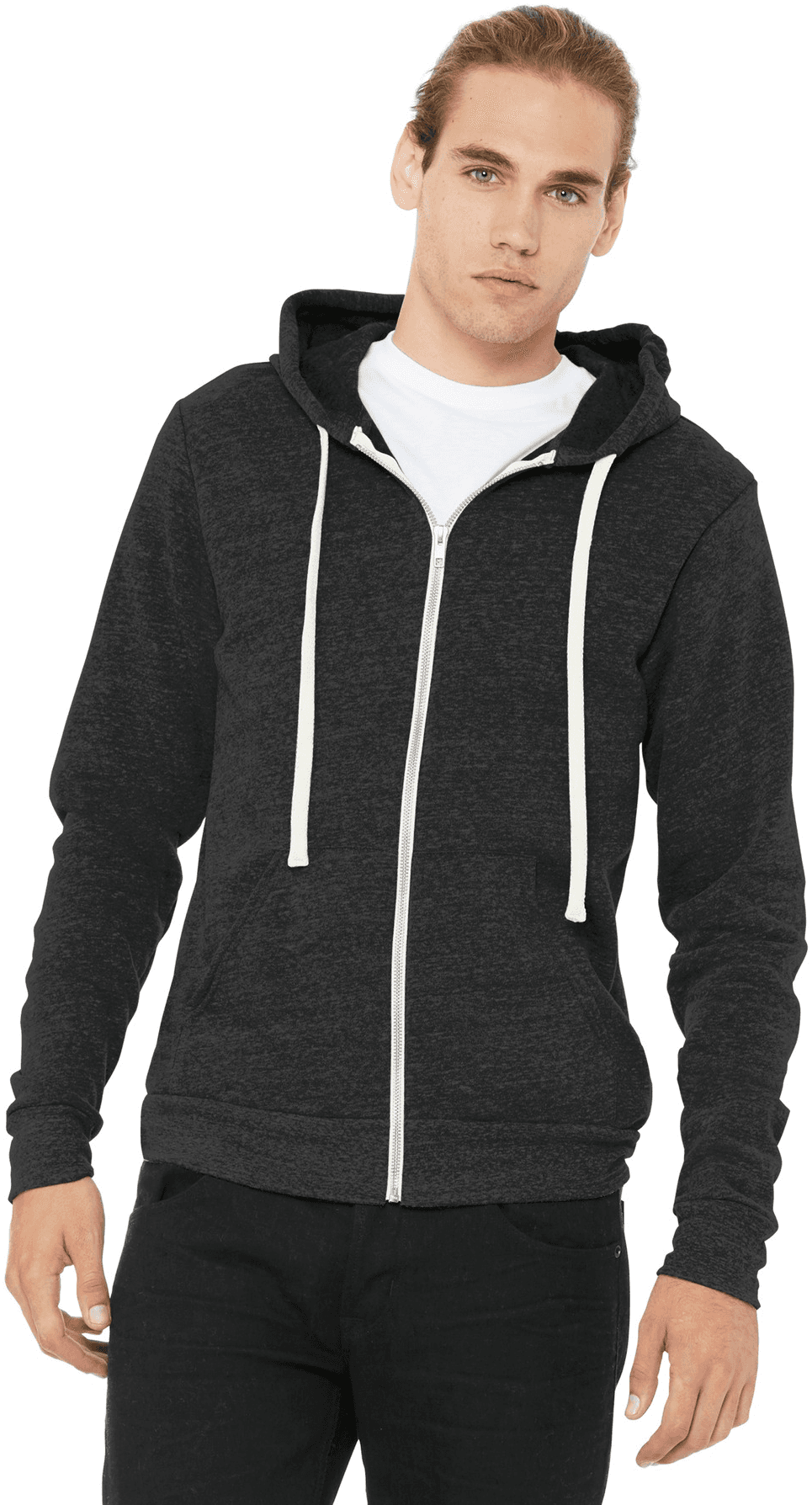 BELLA+CANVAS Unisex Triblend Sponge Fleece Full-Zip Hoodie.