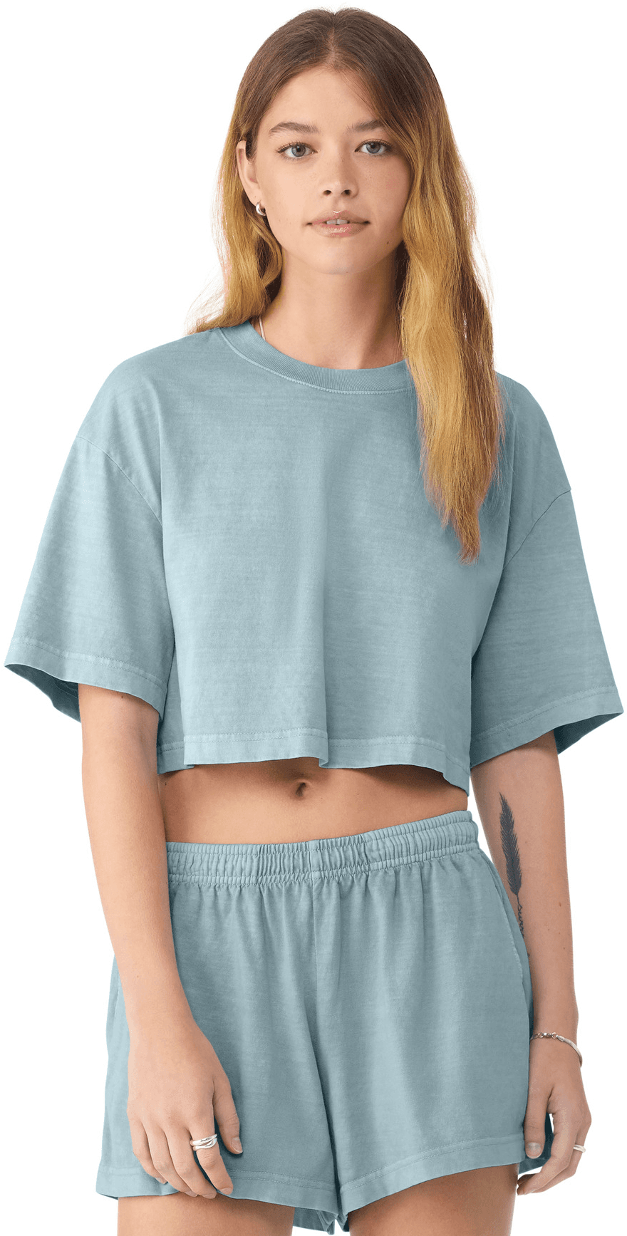 BELLA+CANVAS Women's Heavyweight Garment-Dyed Cropped Tee