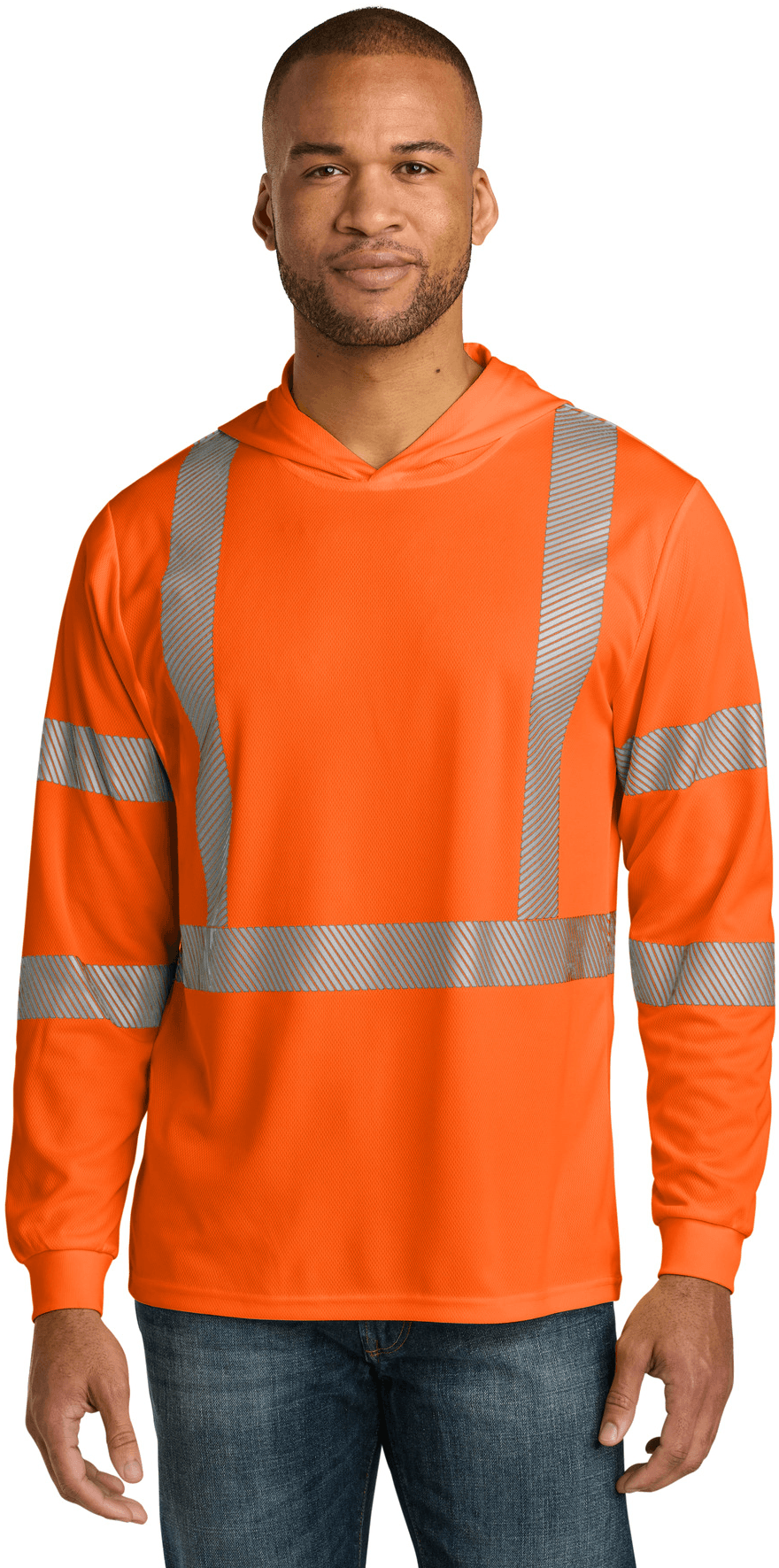 ANSI 107 Class 3 Long Sleeve Segmented Tape Hooded Tee