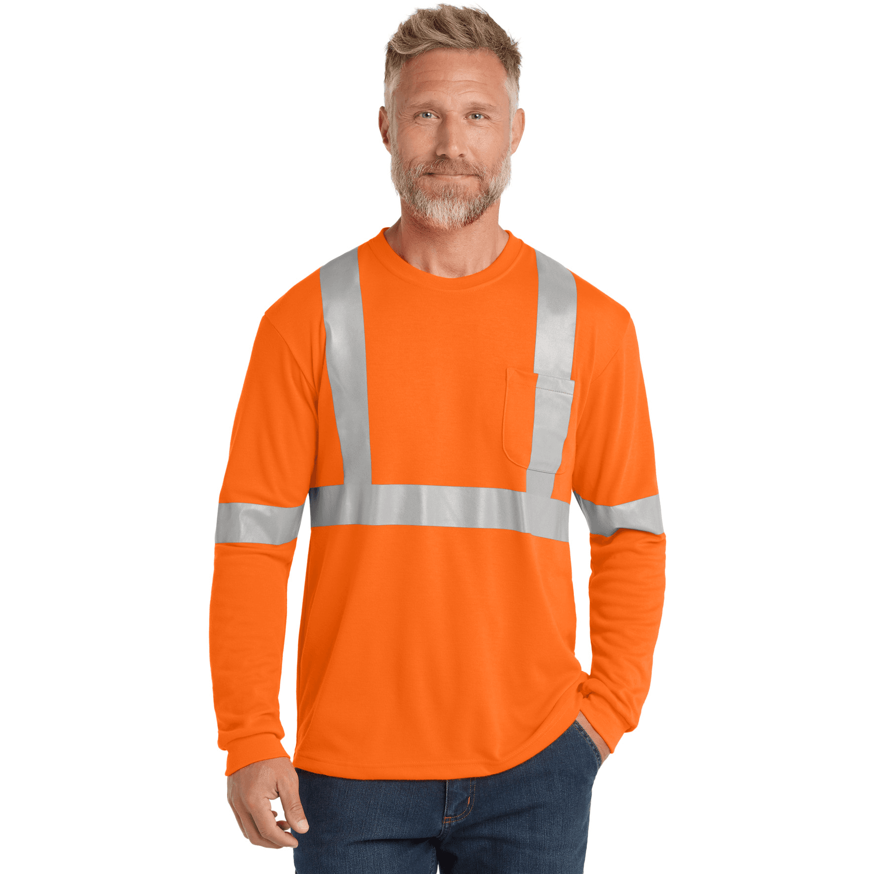 ANSI 107 Class 2 Long Sleeve Safety T-Shirt.