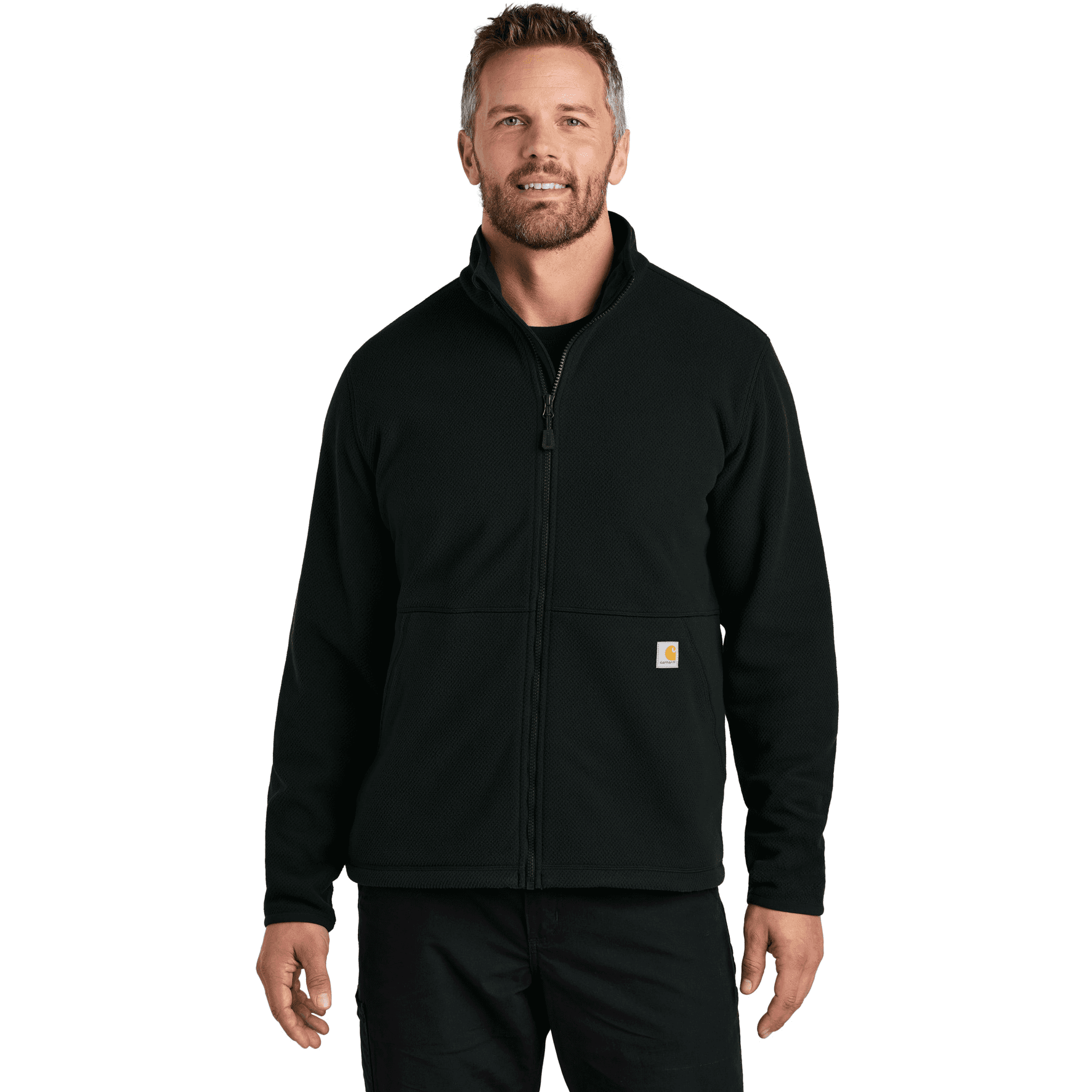 Textured Full-Zip Fleece Jacket