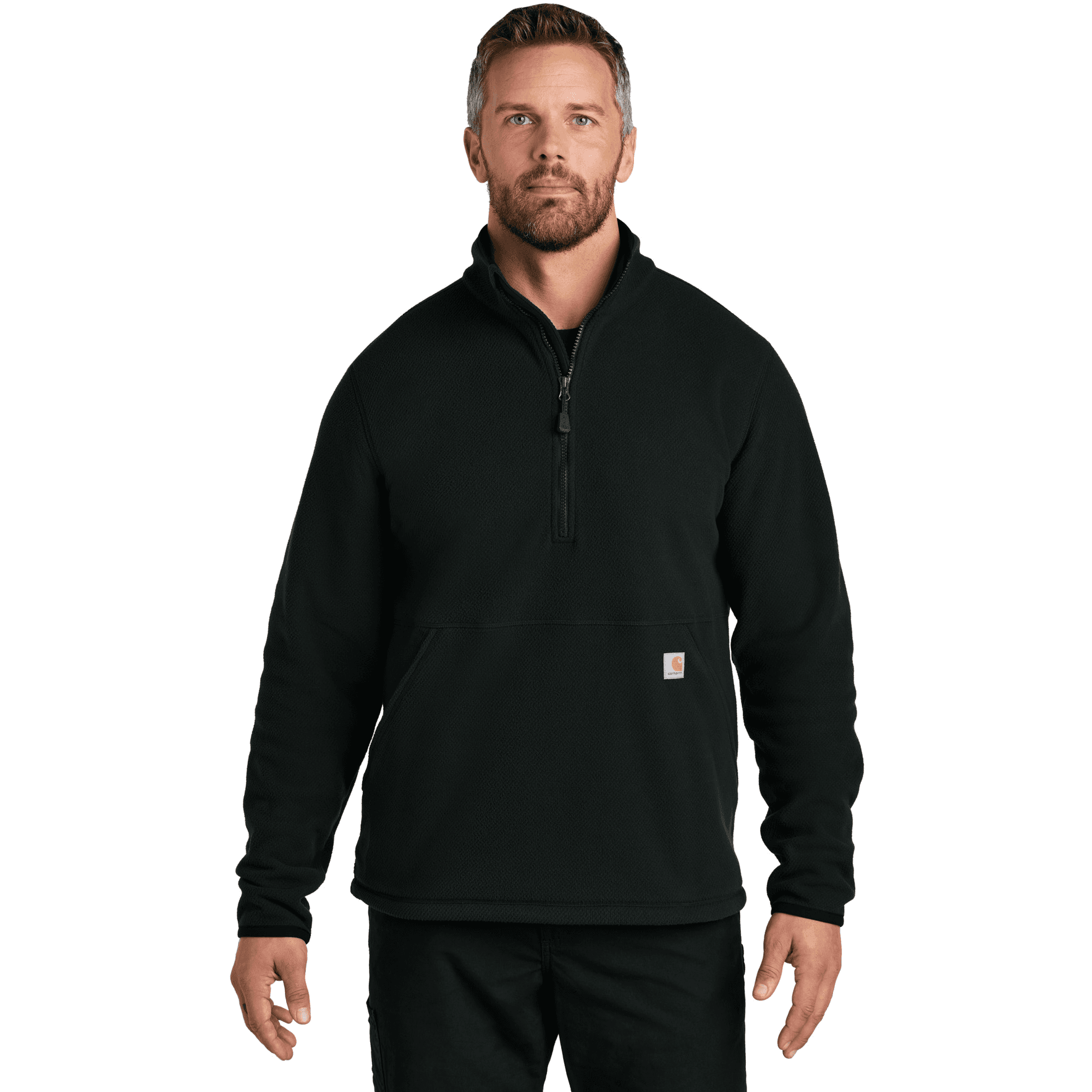 Textured 1/2-Zip Fleece Jacket
