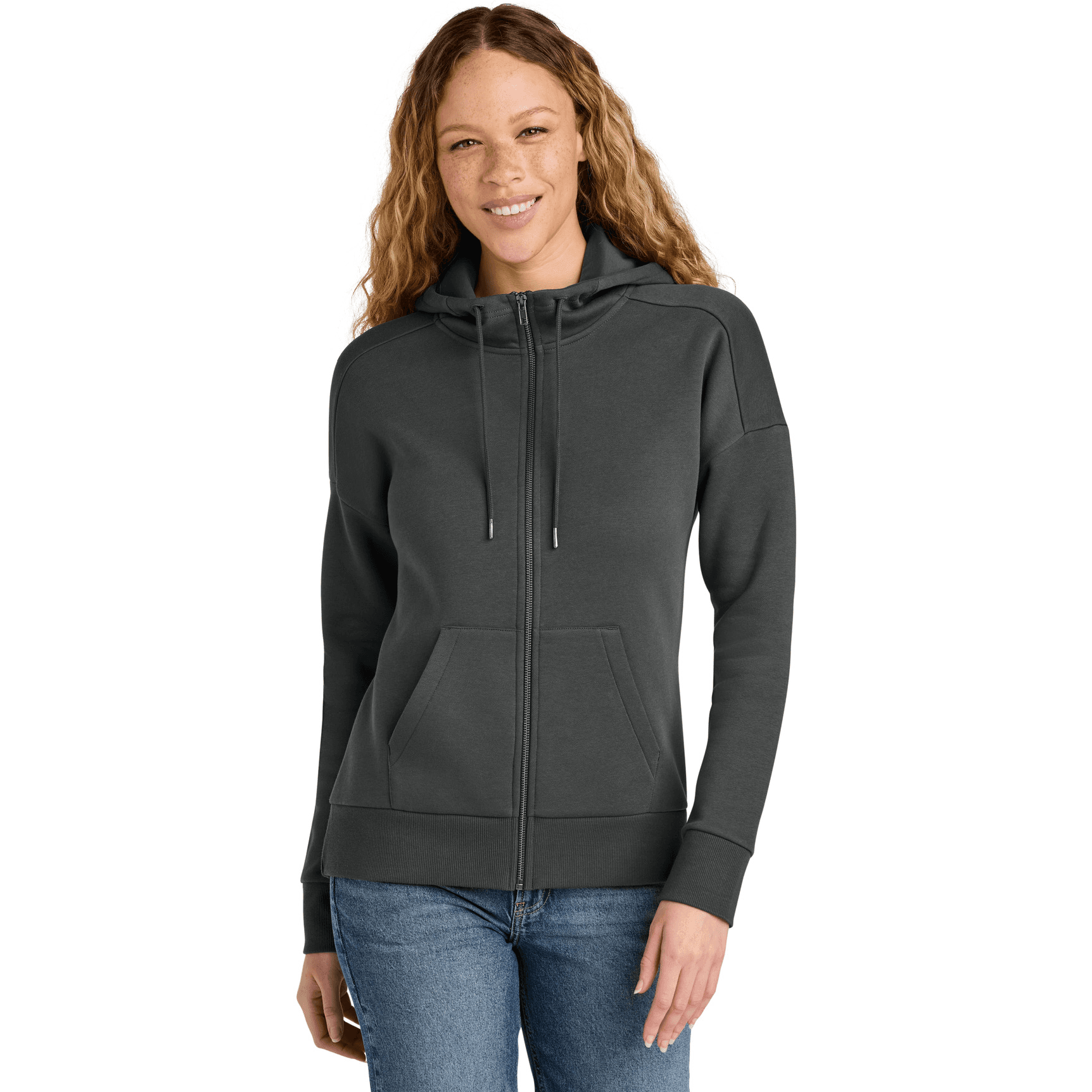 Women's Perfect Weight Fleece Drop Shoulder Full-Zip Hoodie