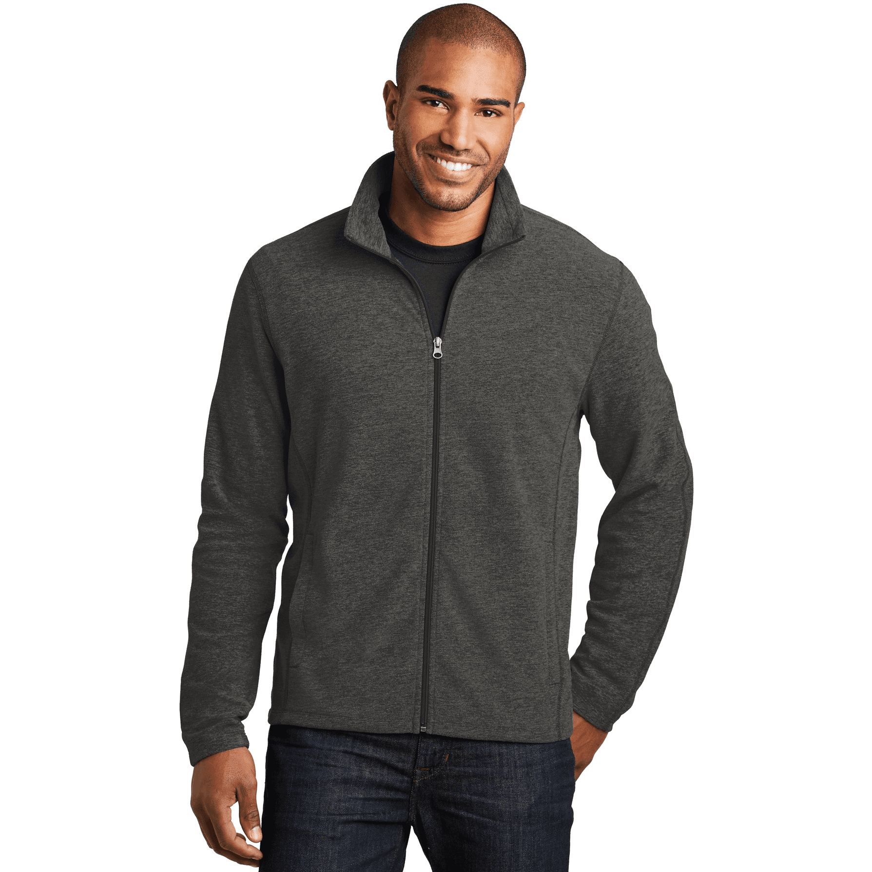 Heather Microfleece Full-Zip Jacket.