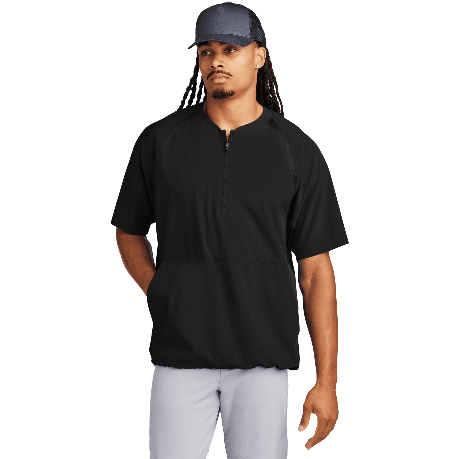Repeat 1/2-Zip Short Sleeve Jacket