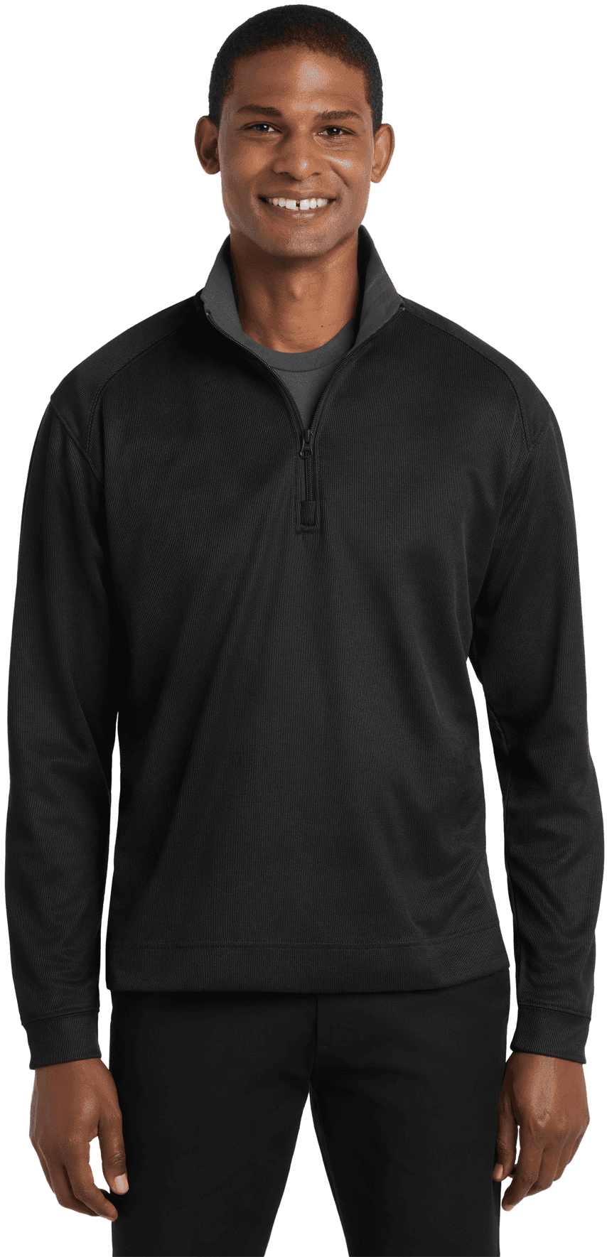 Vertical Texture 1/4-Zip Pullover.