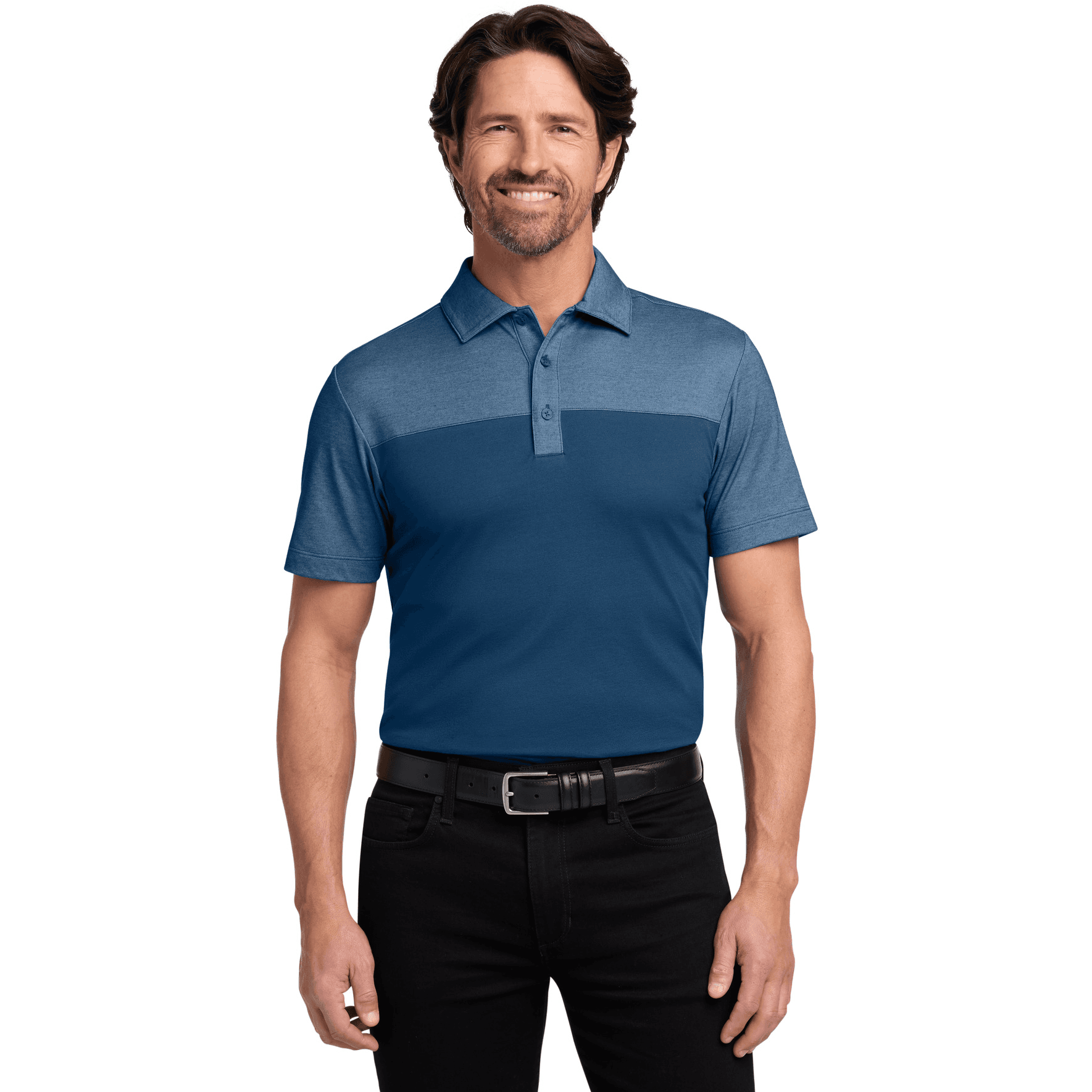 Fine Pique Blend Blocked Polo