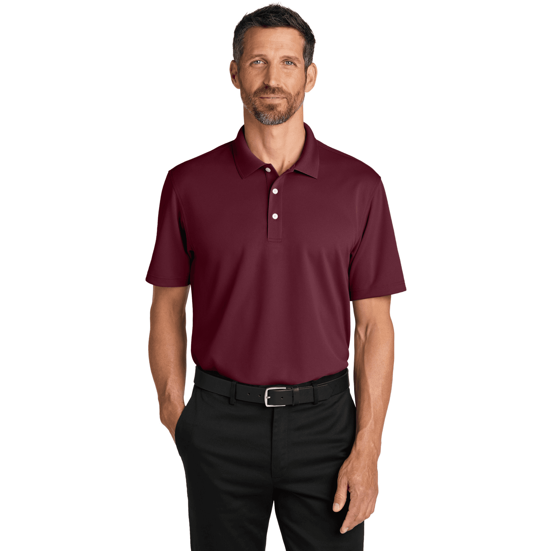 Dry Zone Stain-Release Grid Polo