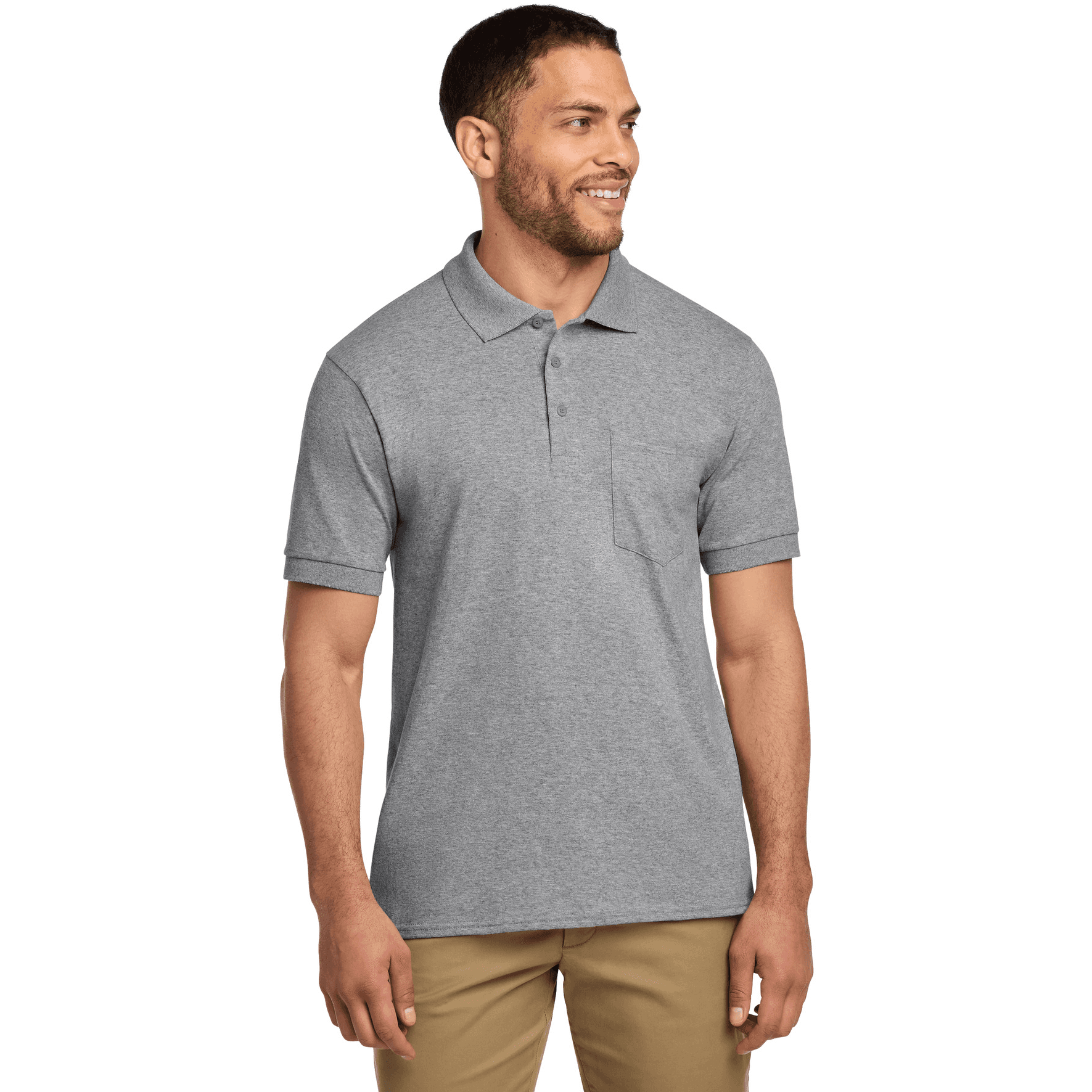 Core Blend Jersey Knit Pocket Polo.